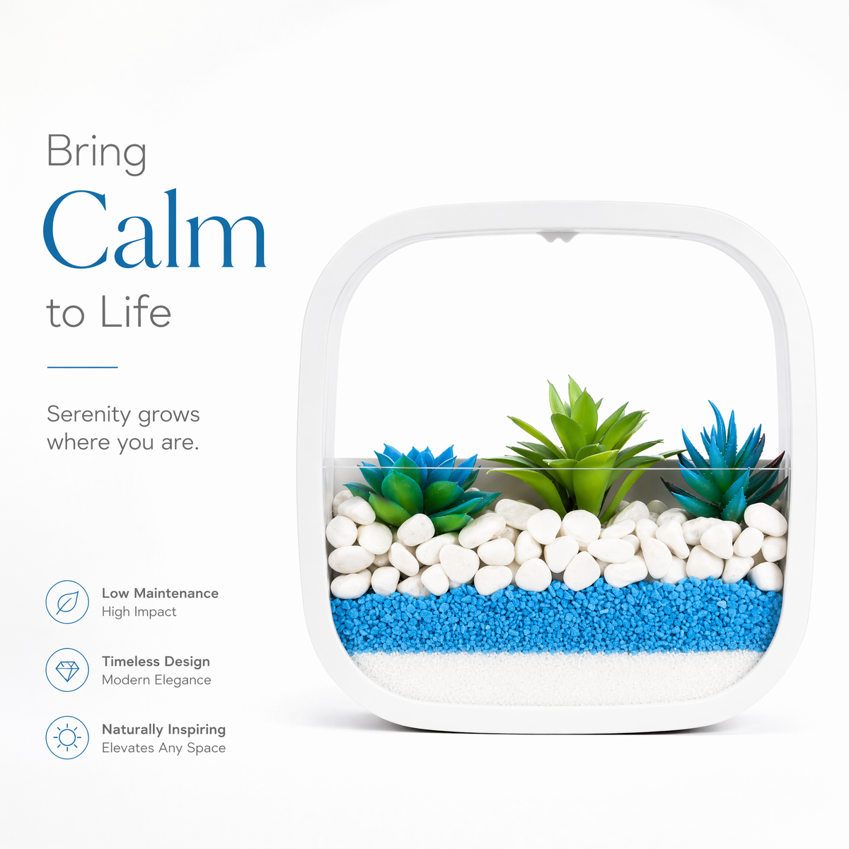 Hanging Decorative Plant Holder - Indoor and Outdoor Wall Planter - White