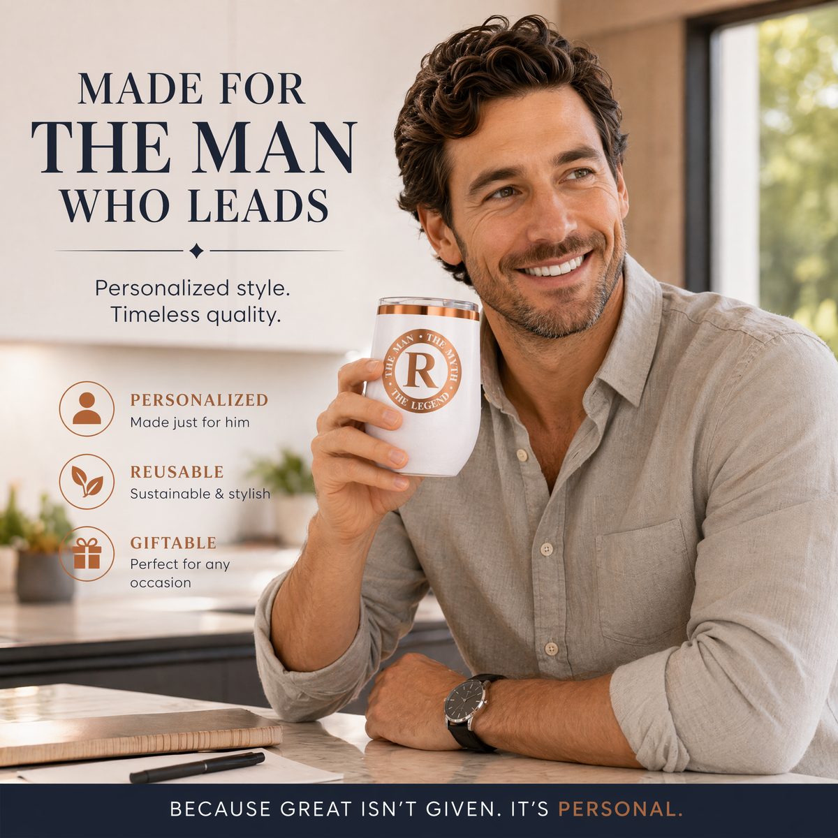 The Legend Collection – Personalized 12 oz Wine Tumbler