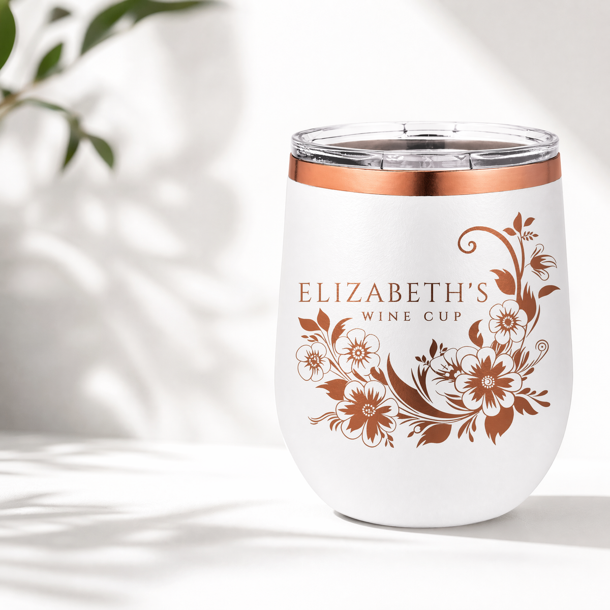 The Garden Sip – Personalized Floral Wine Tumbler