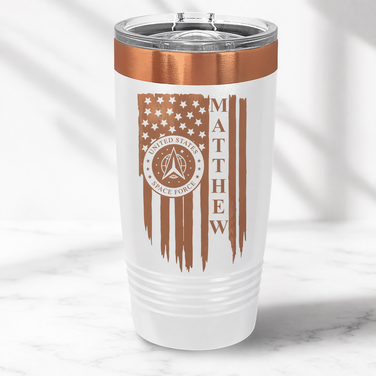 The Service Tribute – Personalized Military Tumbler
