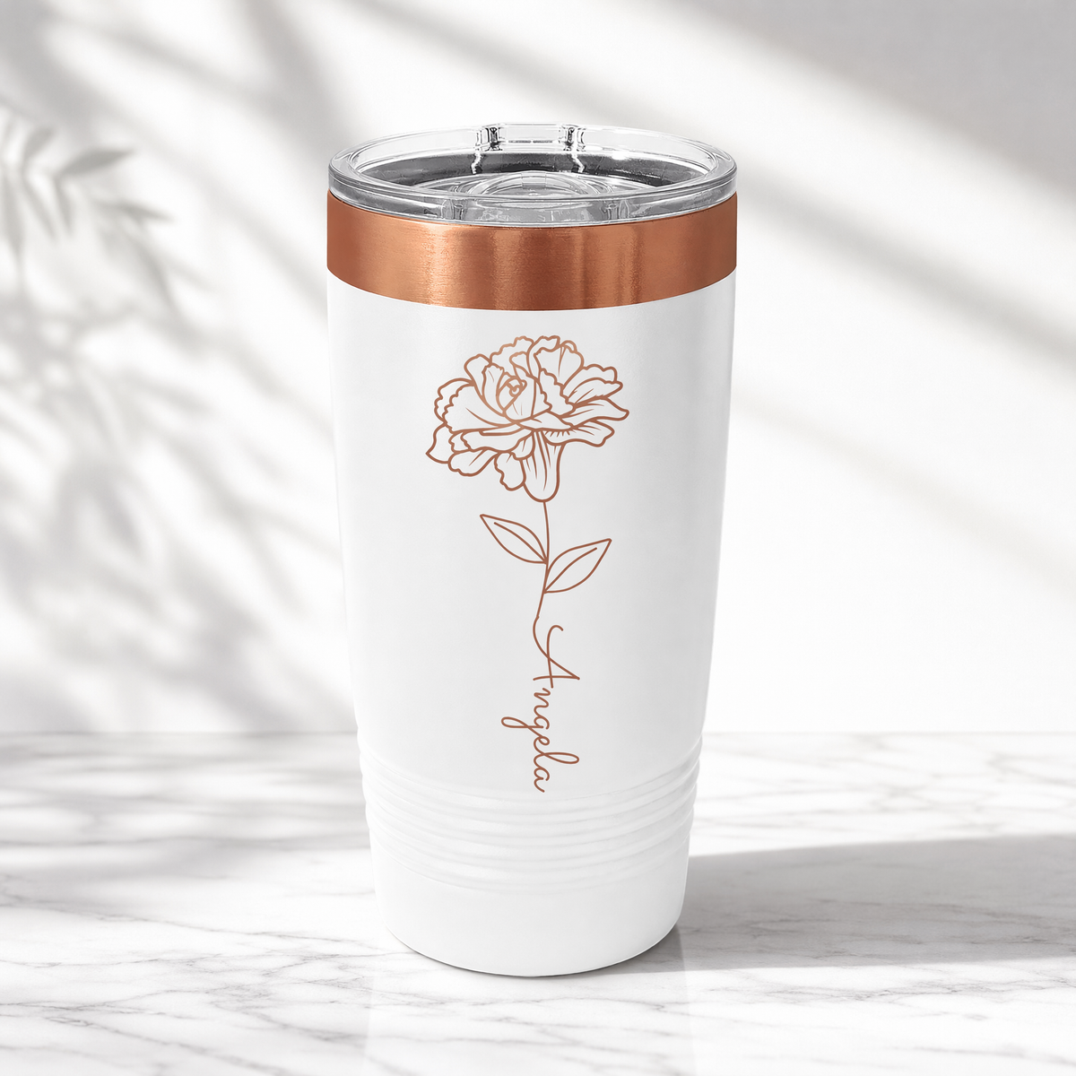 The Wildflower – Personalized Floral 20 oz Tumbler