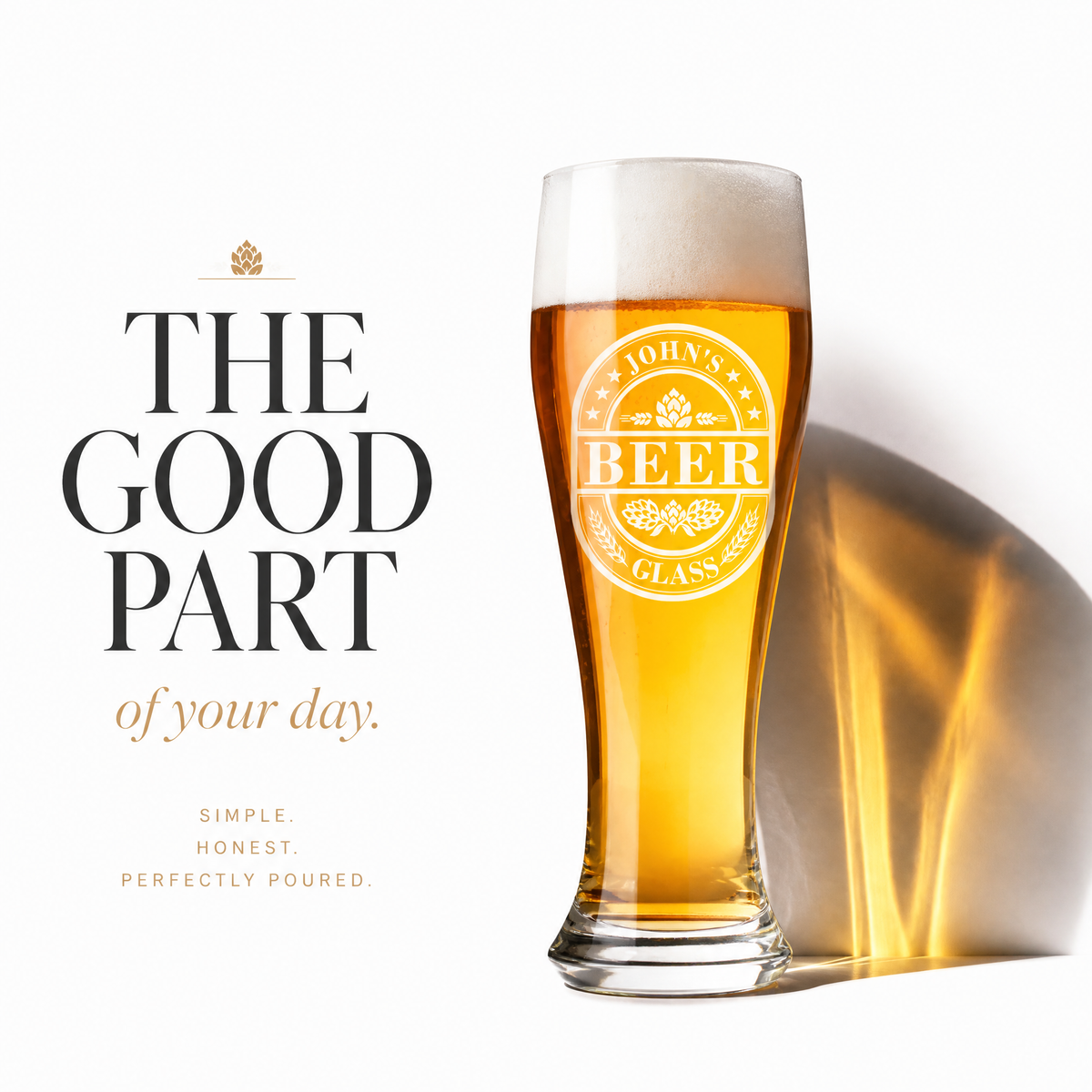 The Brewmaster – Personalized 16 oz Pilsner Beer Glass