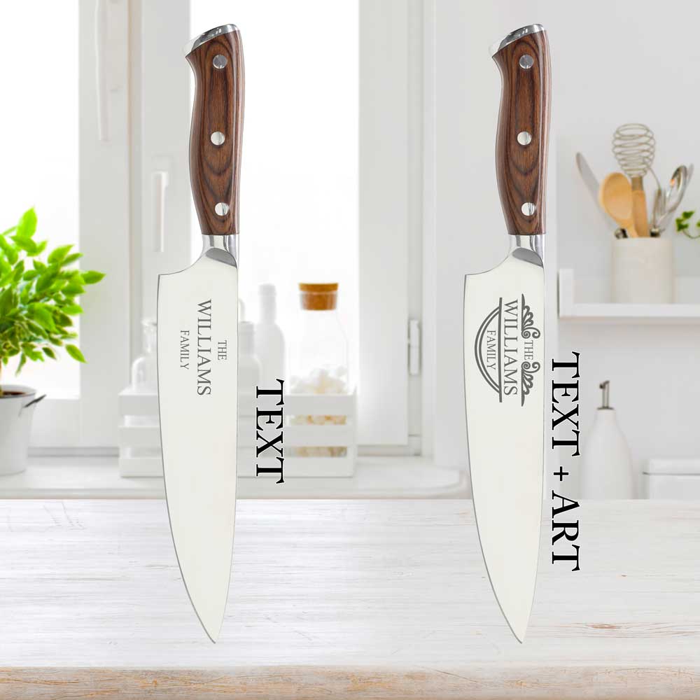 Custom Stainless Steel Kitchen Knife (Family Name)