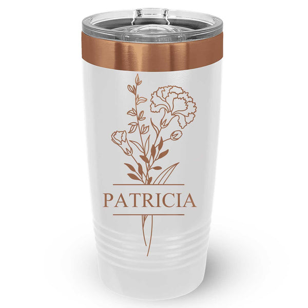 Personalized Tumblers 20oz with Bouquet Design