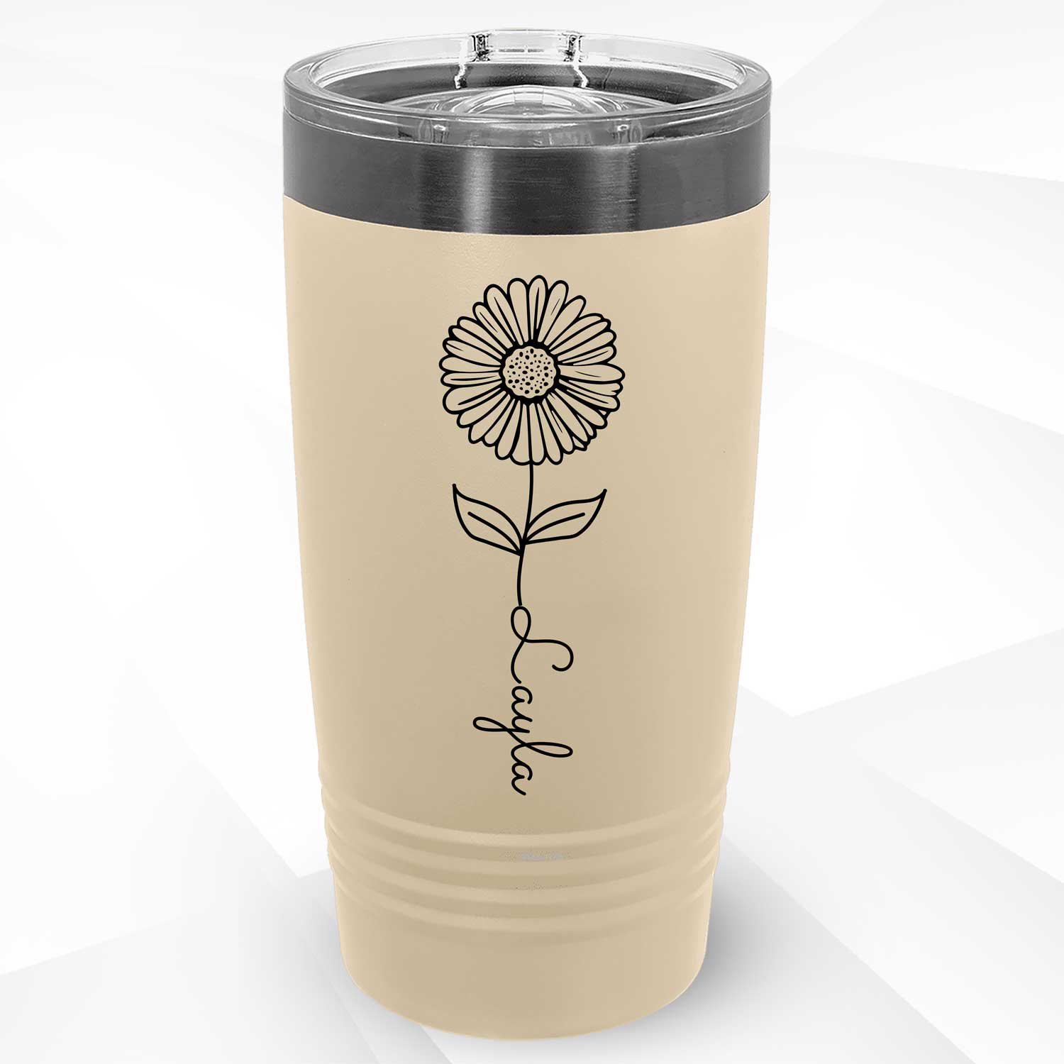 Personalized Tumblers 20 oz with Floral Design
