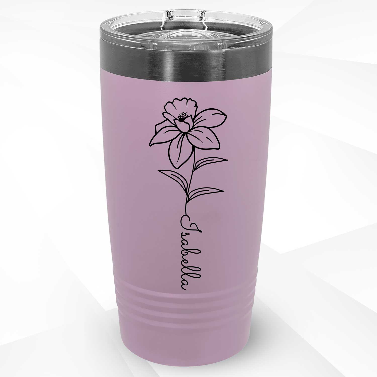 Personalized Tumblers 20 oz with Floral Design
