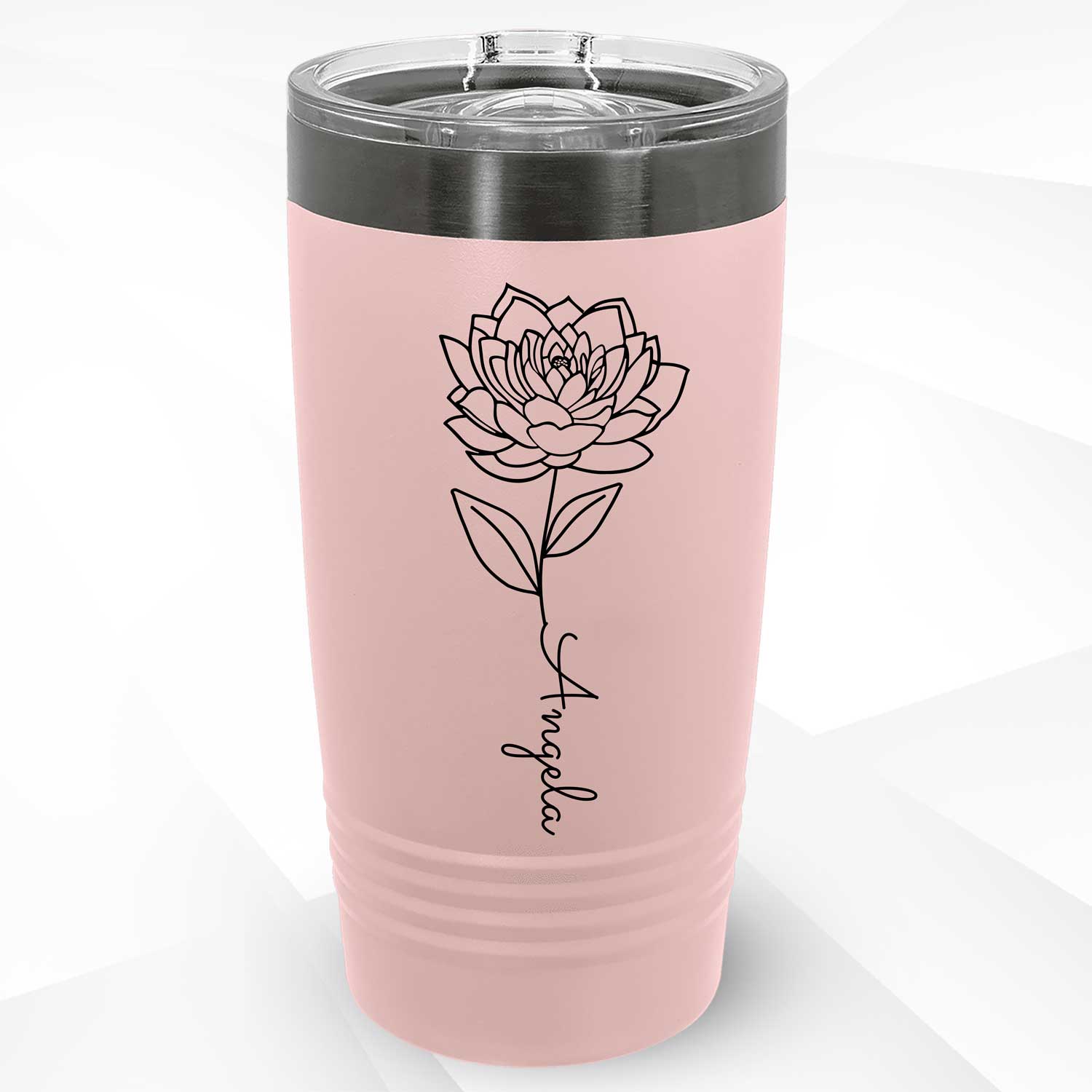 Personalized Tumblers 20 oz with Floral Design