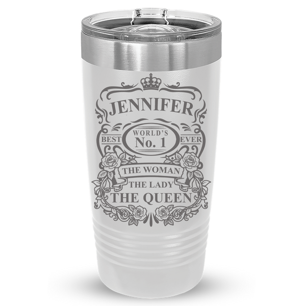 Personalized “The Woman • The Lady • The Queen” 20oz Tumbler – Custom Name & 11 Colors