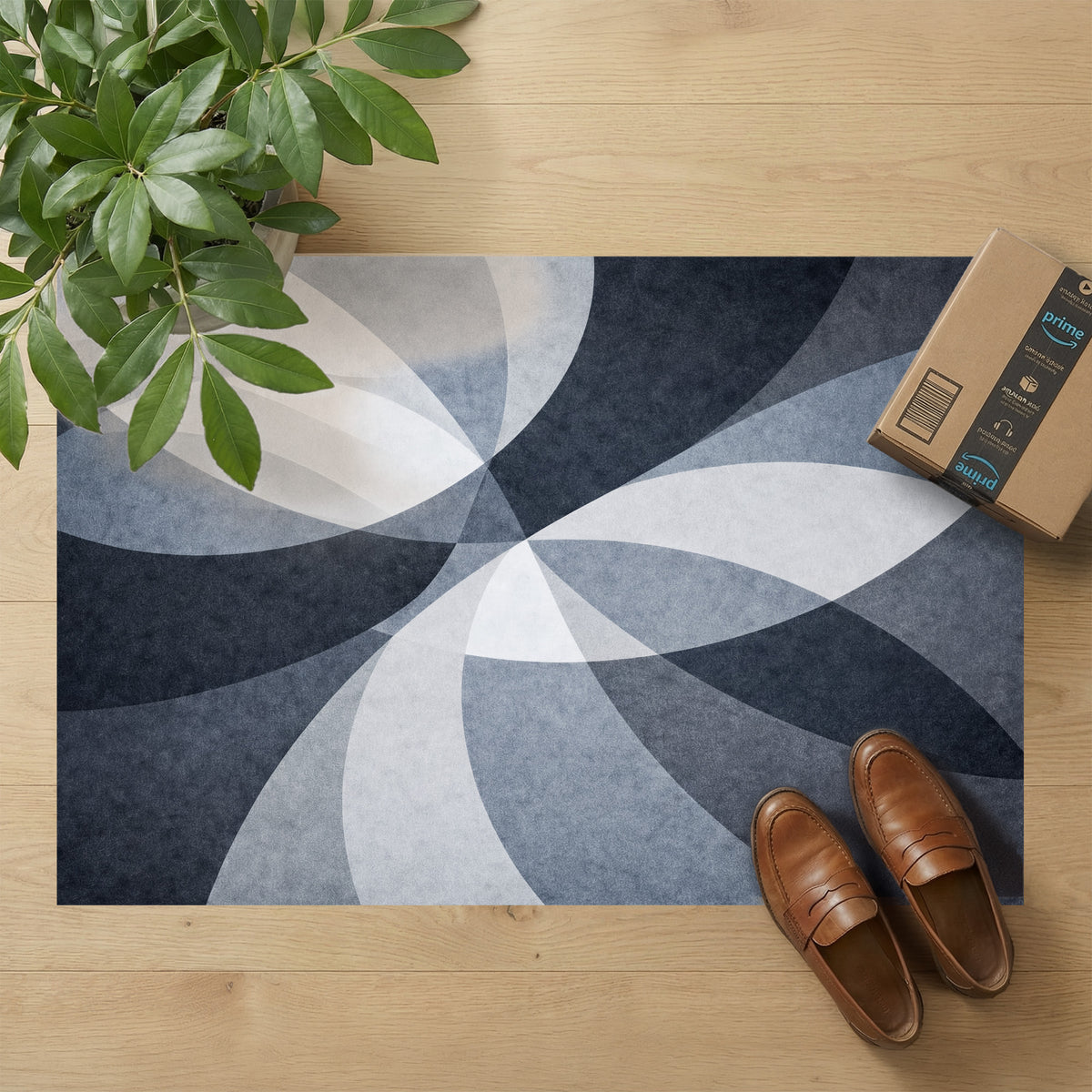 Denim Twist ultra-thin floor mat