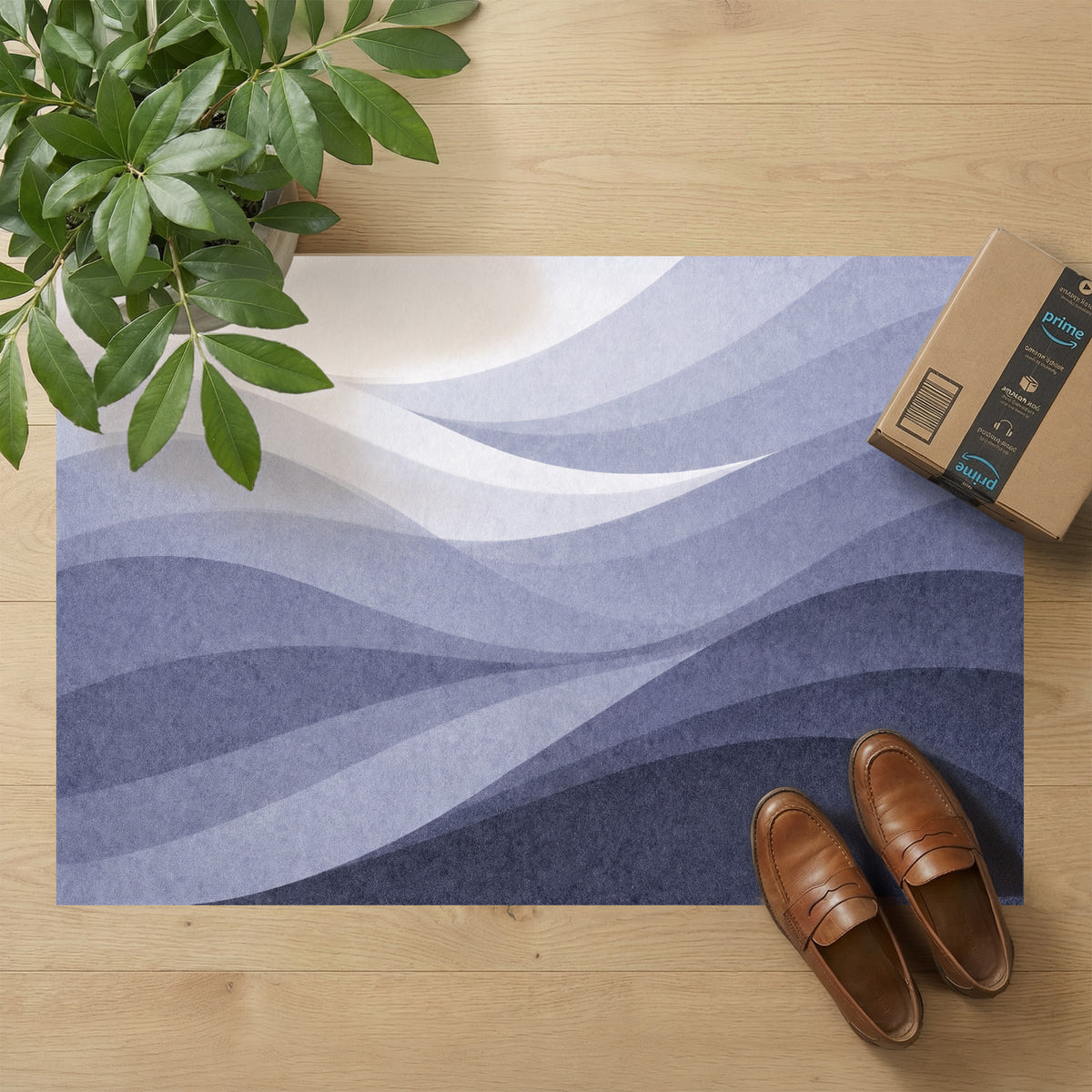 Ultra-Thin Floor Mats 36" x 24" (1/10 Inch Thick)- Design Wave