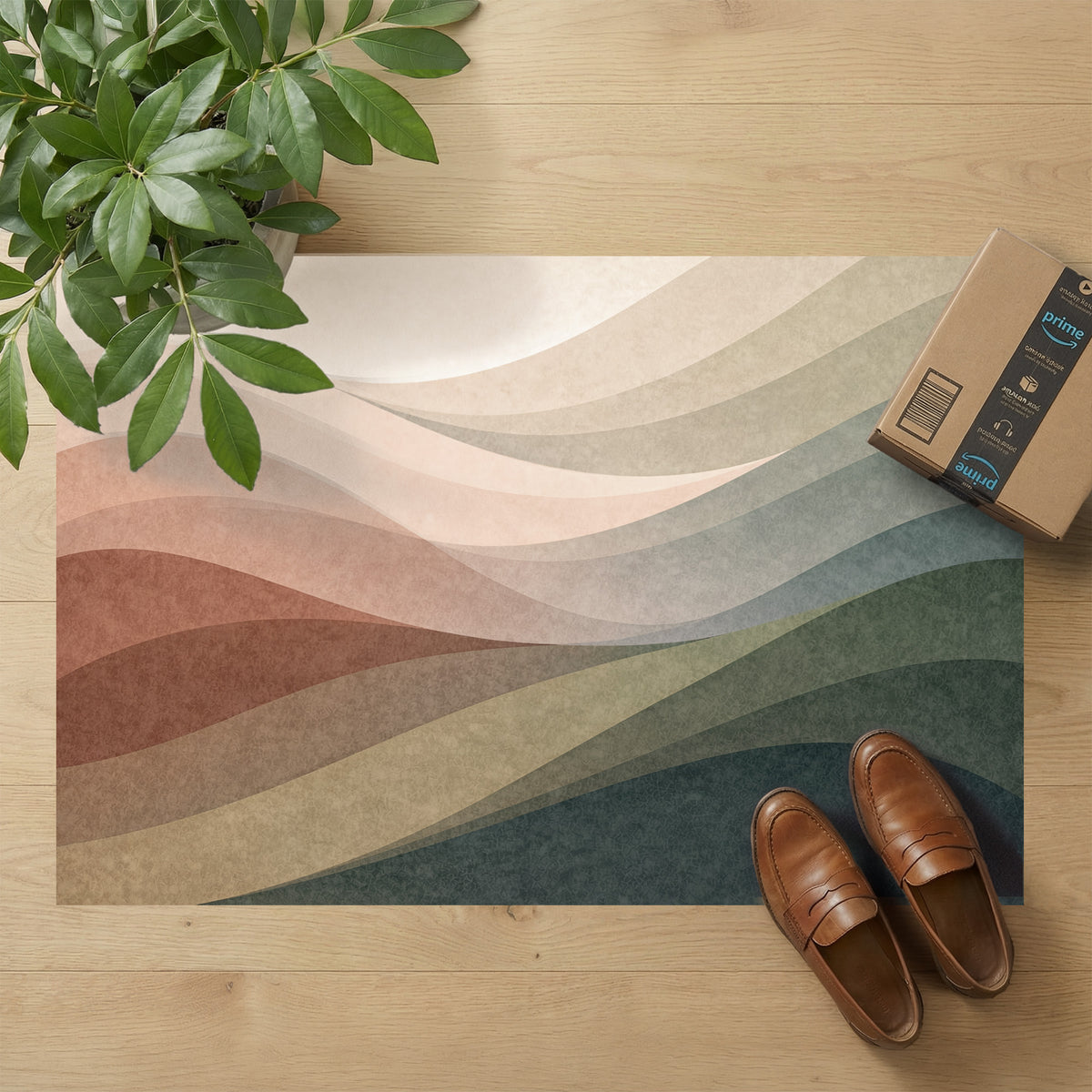 Ultra-Thin Floor Mats 36" x 24" (1/10 Inch Thick)- Design Wave