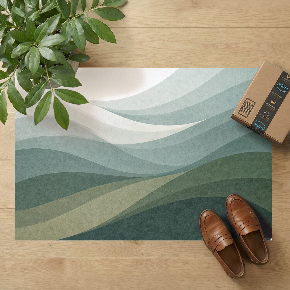Ultra-Thin Floor Mats 36" x 24" (1/10 Inch Thick)- Design Wave