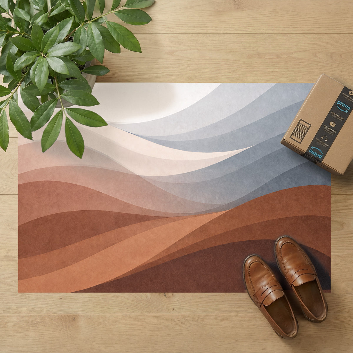 Ultra-Thin Floor Mats 36" x 24" (1/10 Inch Thick)- Design Wave