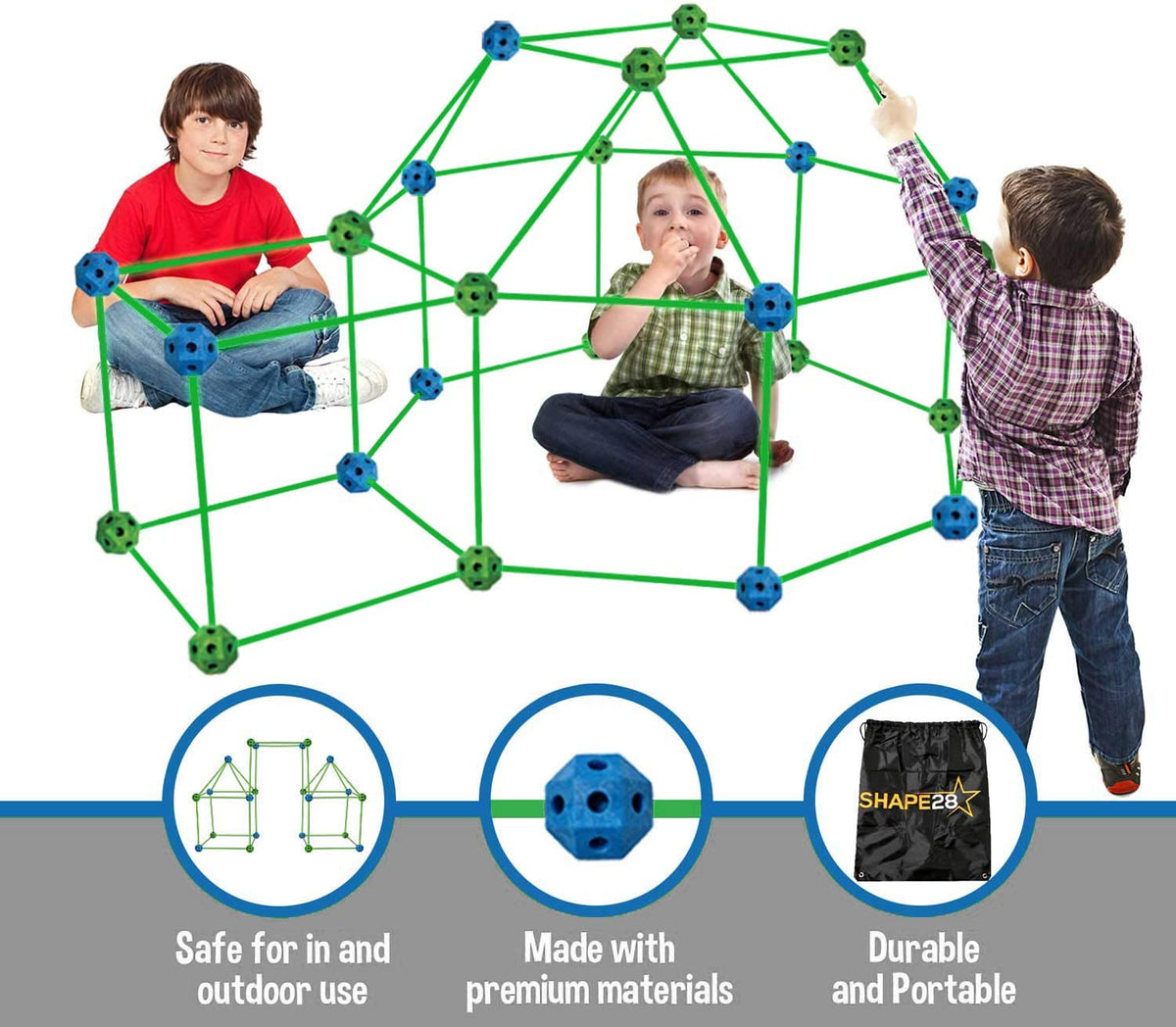 Construction Fort - 77pc set