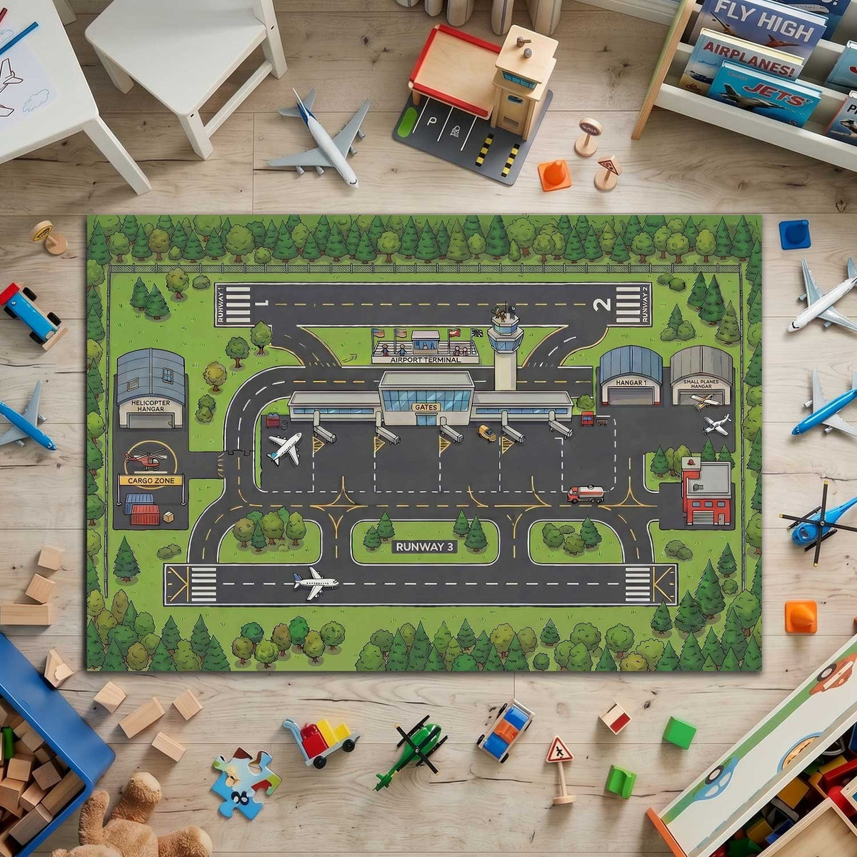 Portable Interactive Kids Floor Mat 24"x36"