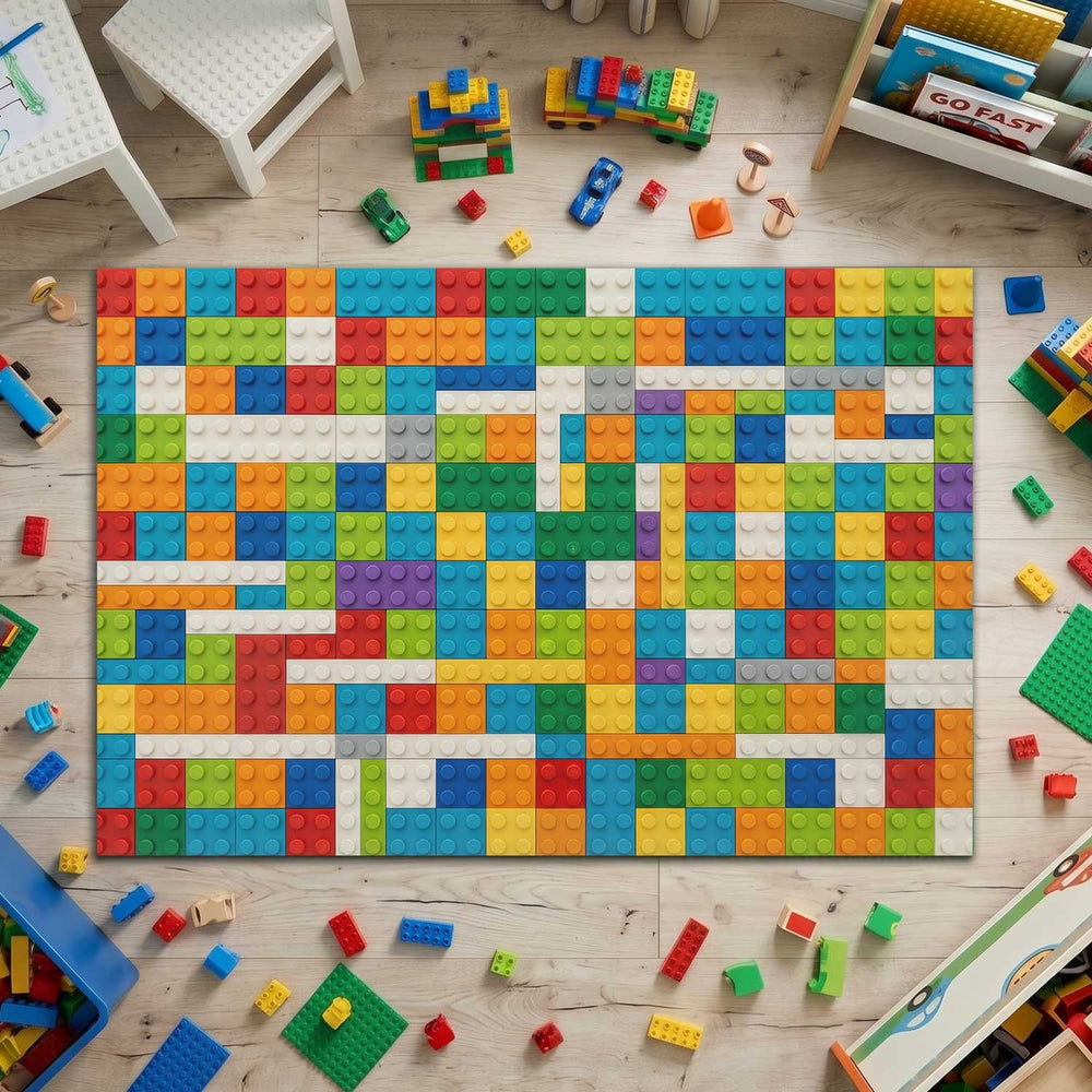 Candy Land & Building Blocks Playroom Mat 24x36