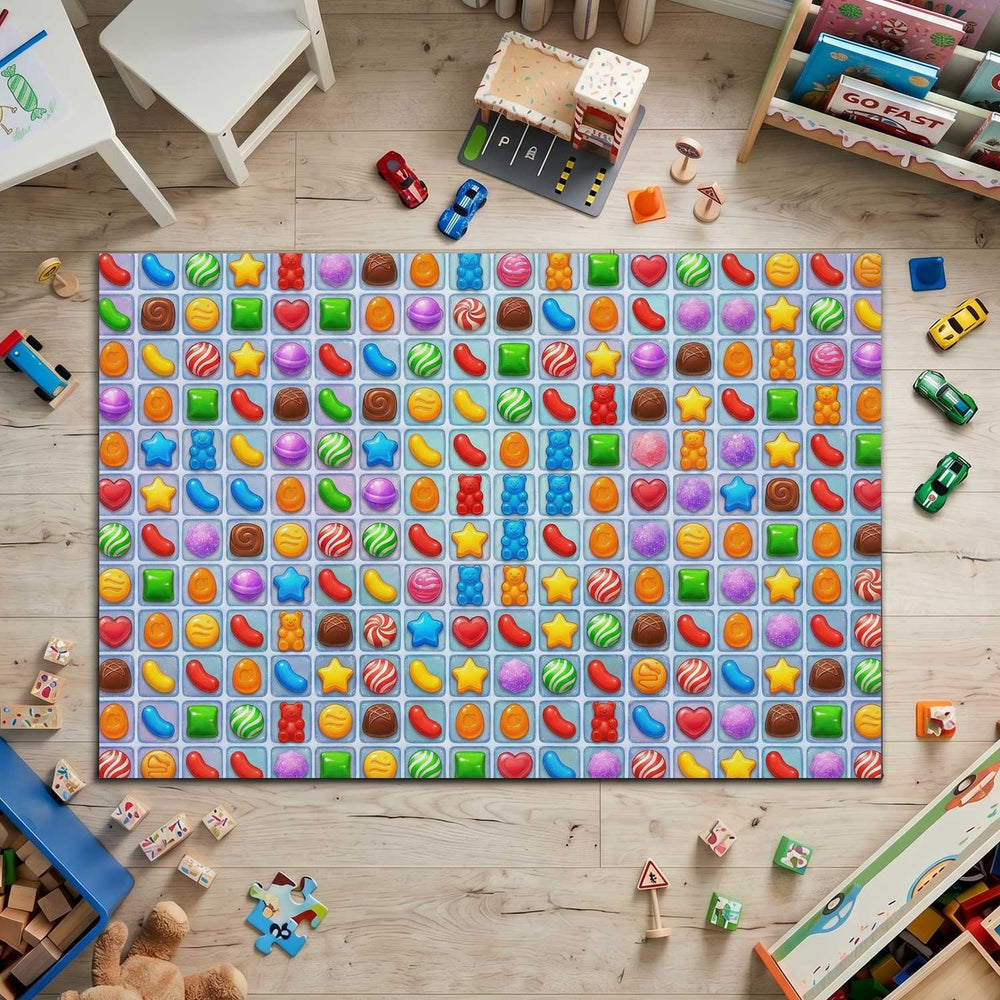 Candy Land & Building Blocks Playroom Mat 24x36