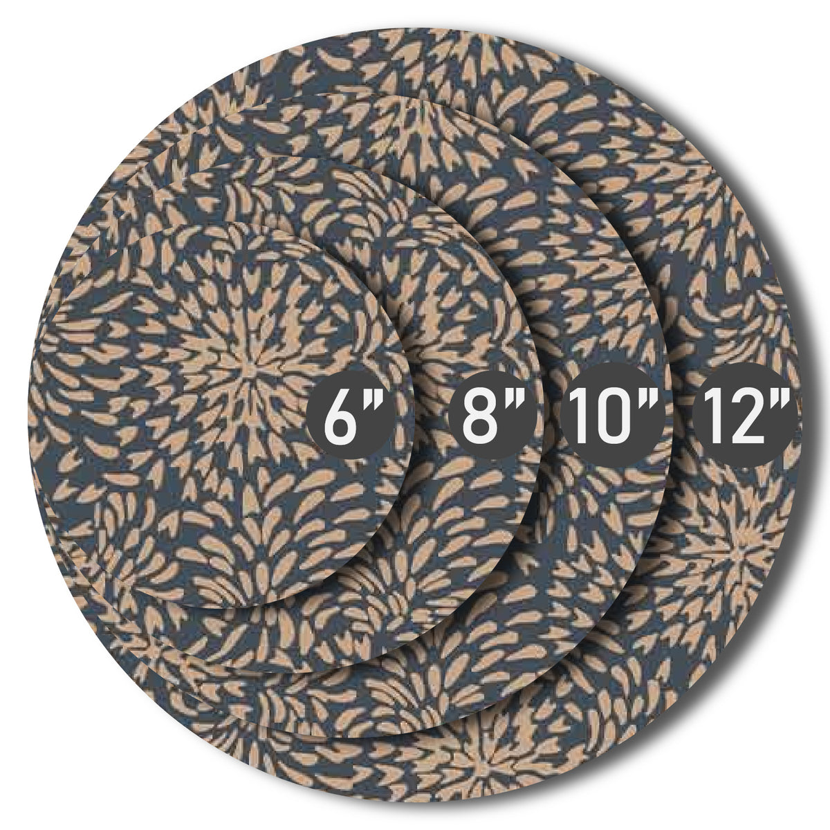 Plant Coasters Set Of Four Multiple Colors and Pattern and Sizes