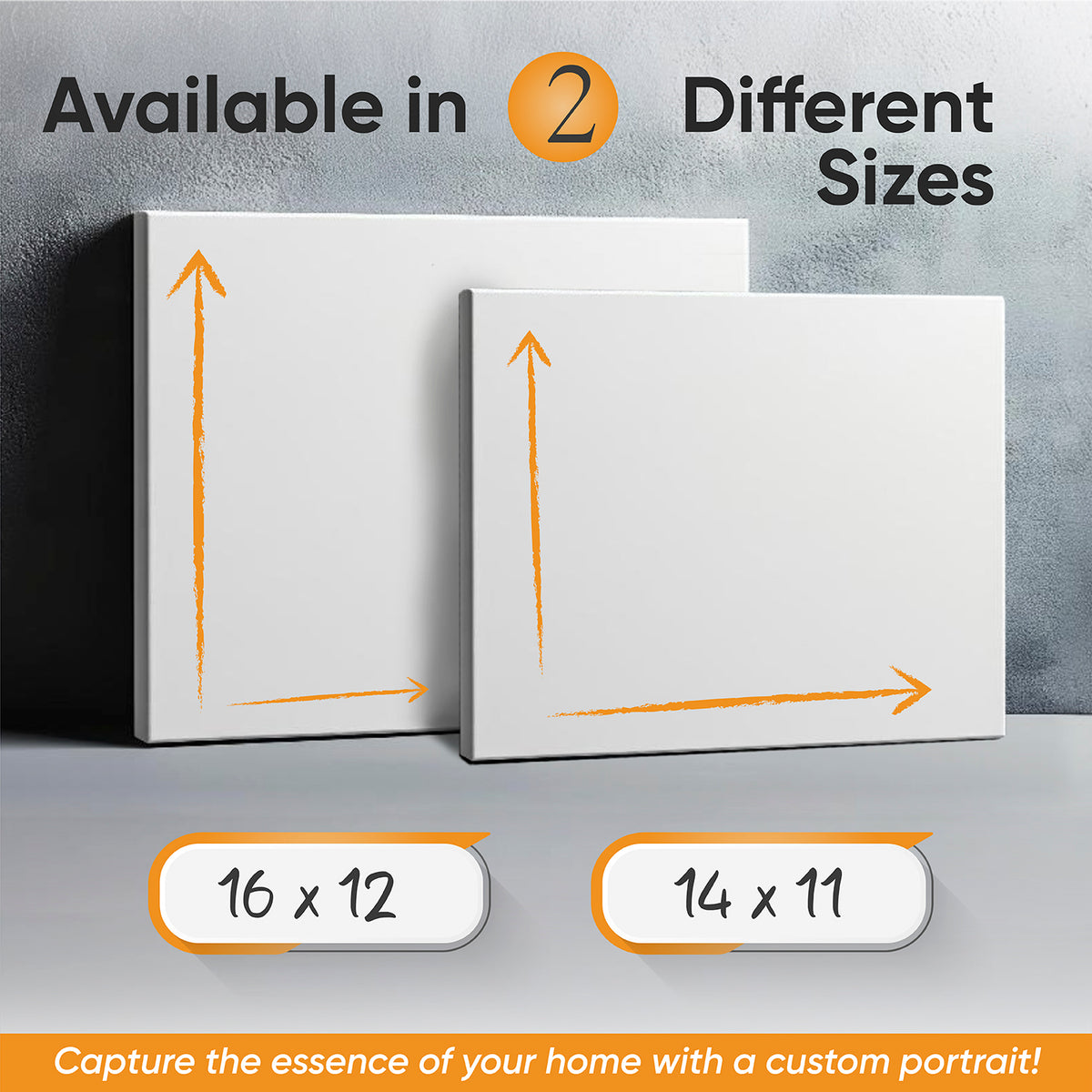 Custom House Canvas Print – Personalized Home Photo with Optional Watercolor or Oil Painting Effect