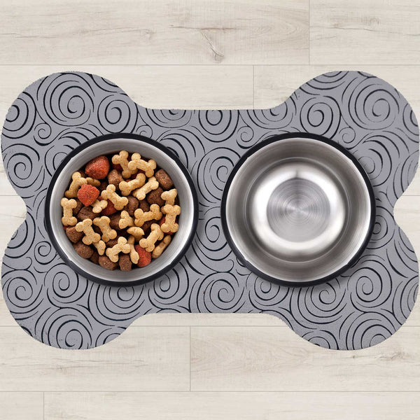 Machine Washable Microfiber, None -Slip Dog Bone Placemat Mat, and Other Shapes Size 22,5"x 15"