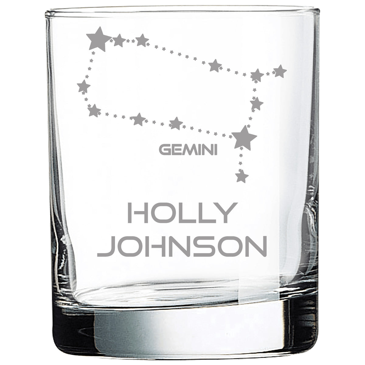 The Zodiac Collection – Personalized 11 oz Astrology Whiskey Glass