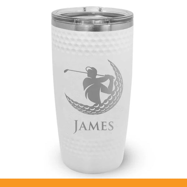 Personalized 20 oz Tumbler with Sealed Lid with Golf Theme