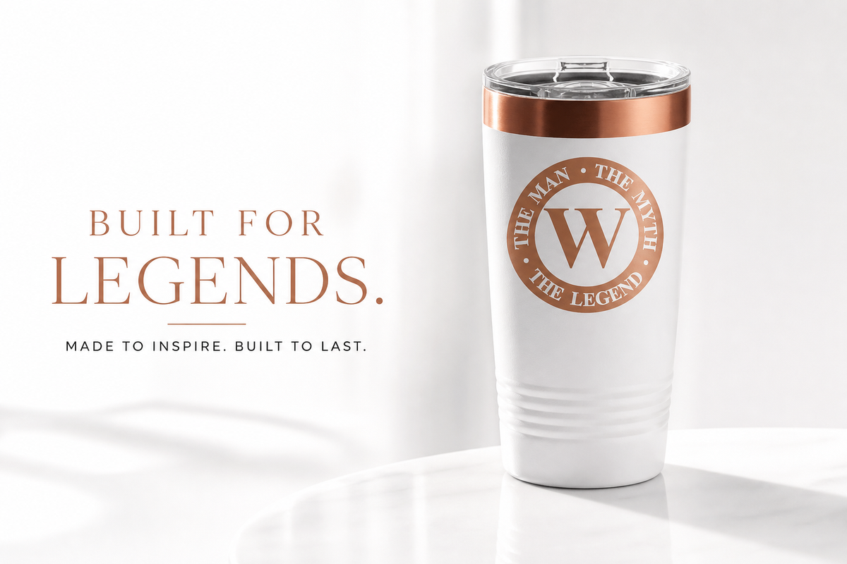 Personalized 20 oz Razor Font Tumbler with Name