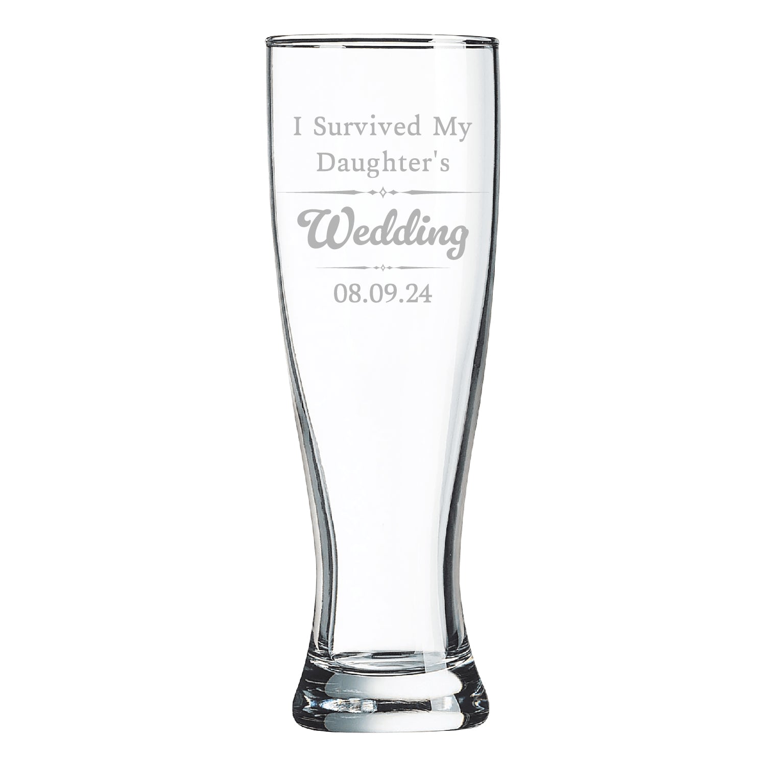 Customizable Glasses – Personalized " I survived",  Weeding,  Graduation