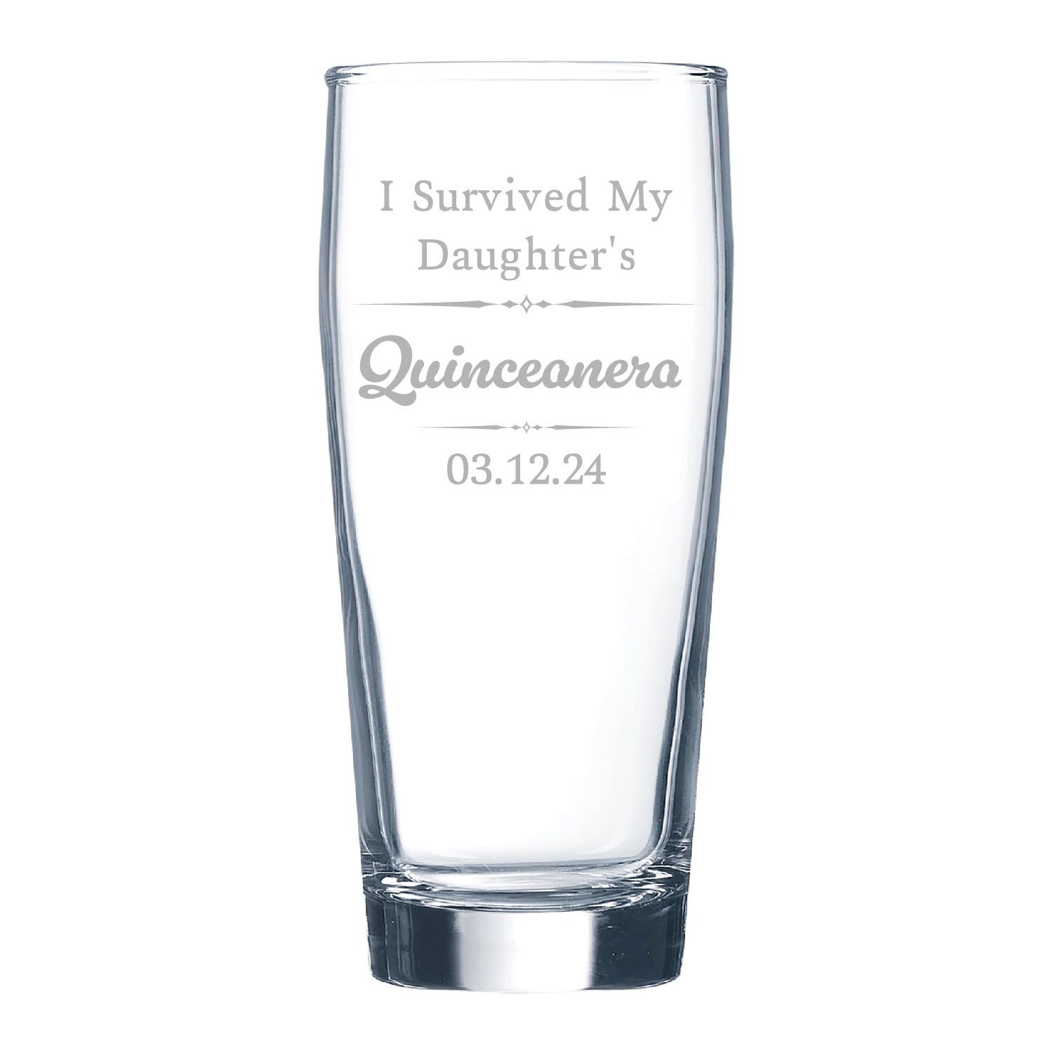 Customizable Glasses – Personalized " I survived",  Weeding,  Graduation