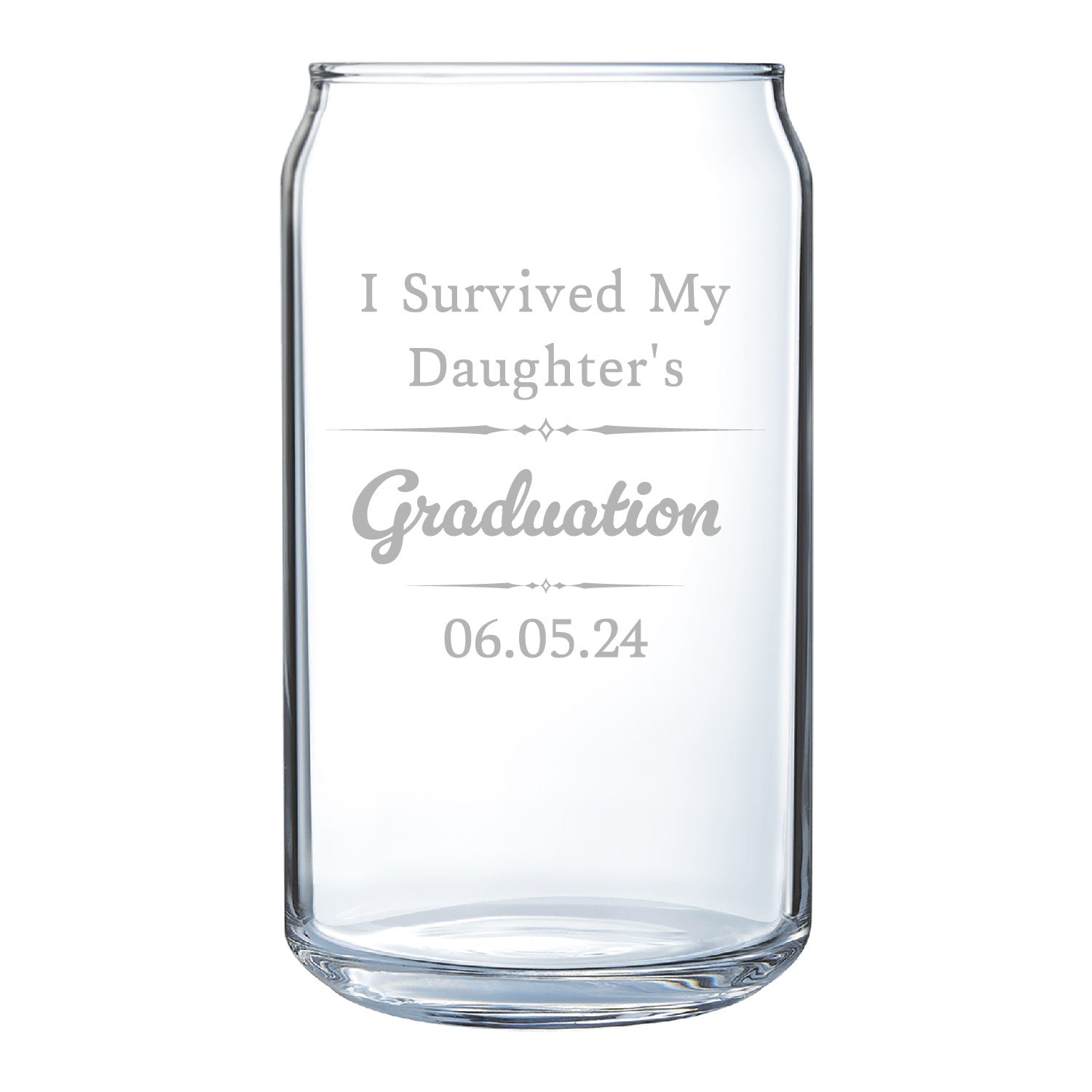 Customizable Glasses – Personalized " I survived",  Weeding,  Graduation