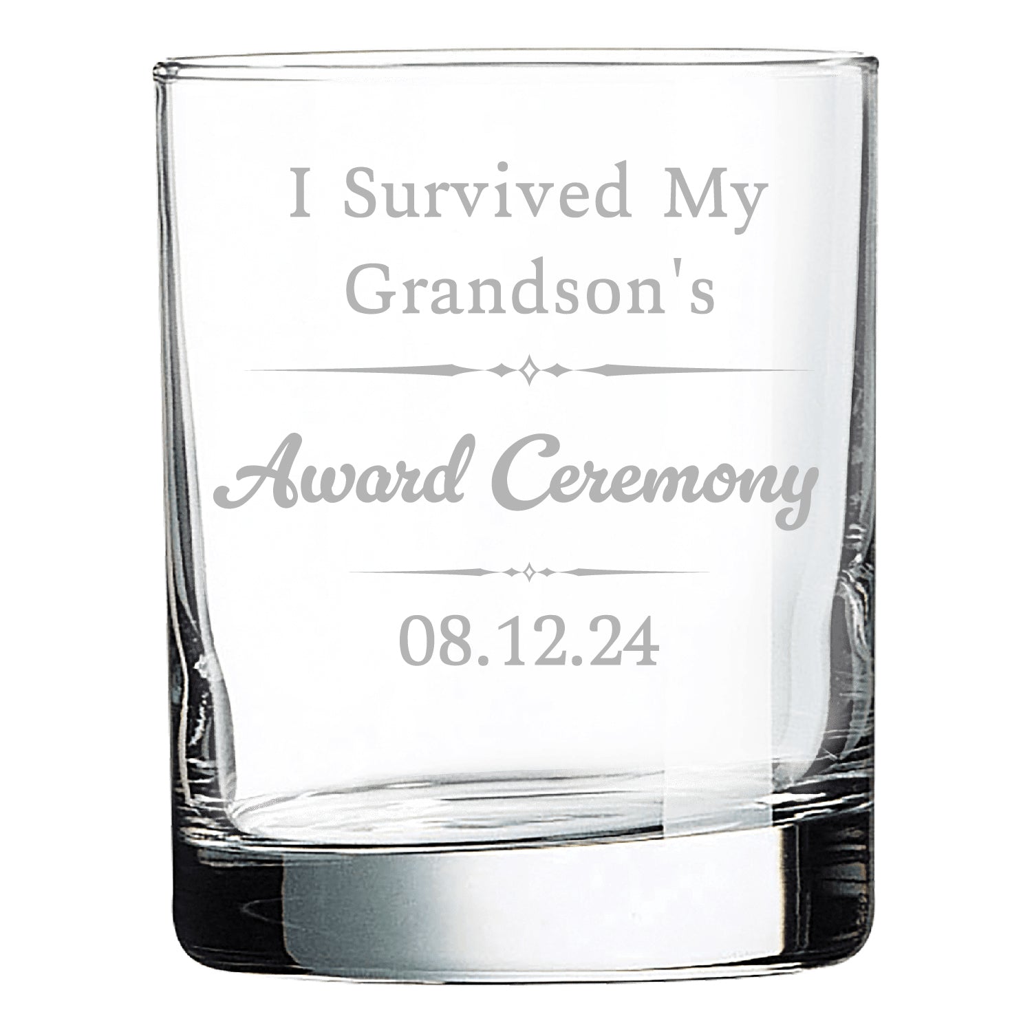 Customizable Glasses – Personalized " I survived",  Weeding,  Graduation