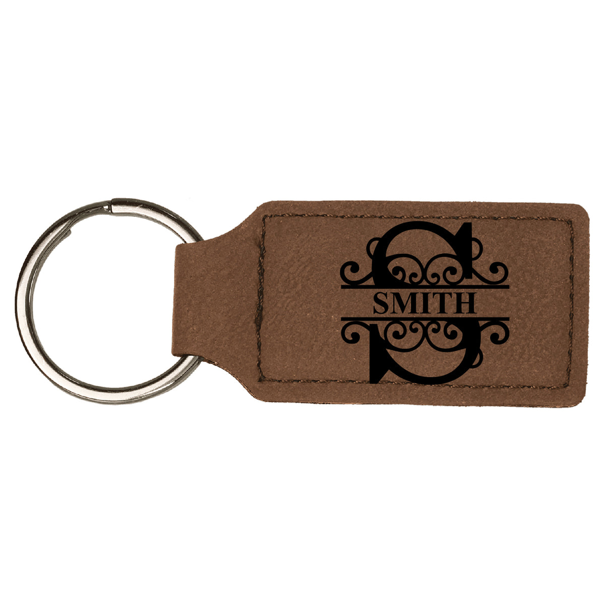 Personalized Laserable Eco Leather Keychain