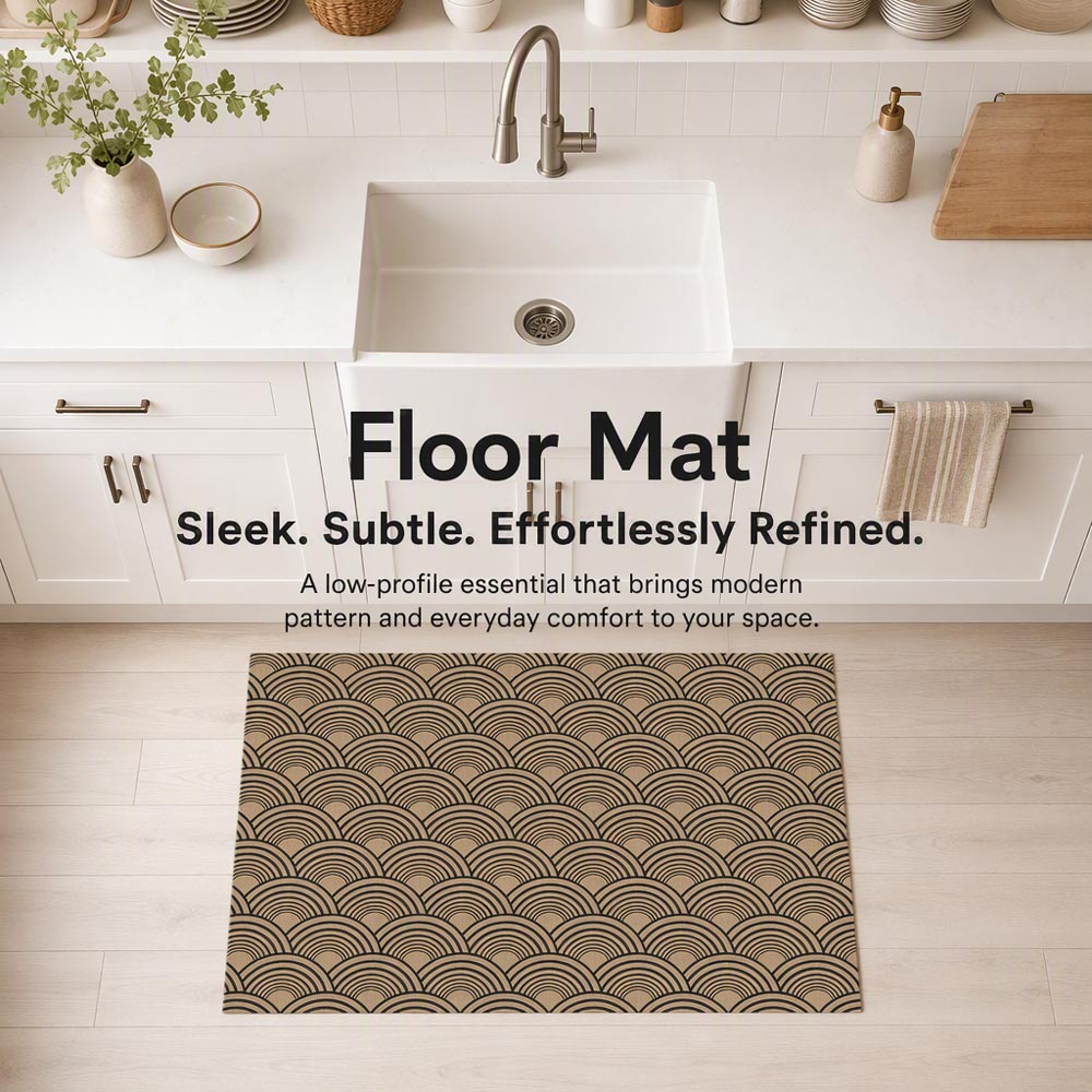 Art Deco ultra-thin floor mat in a kitchen