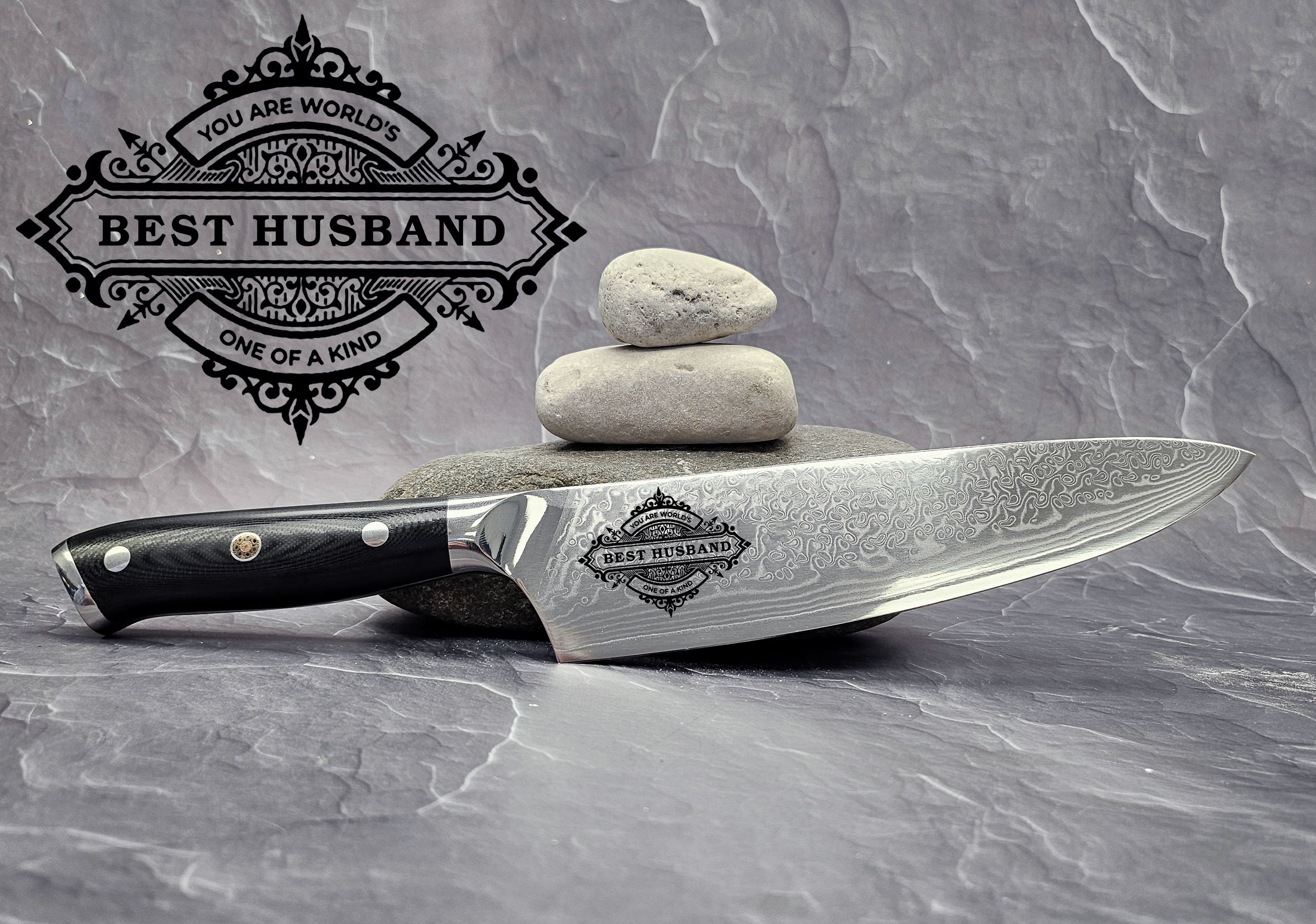 Professional Kitchen Chef& Santoku Knives - Knife with Design