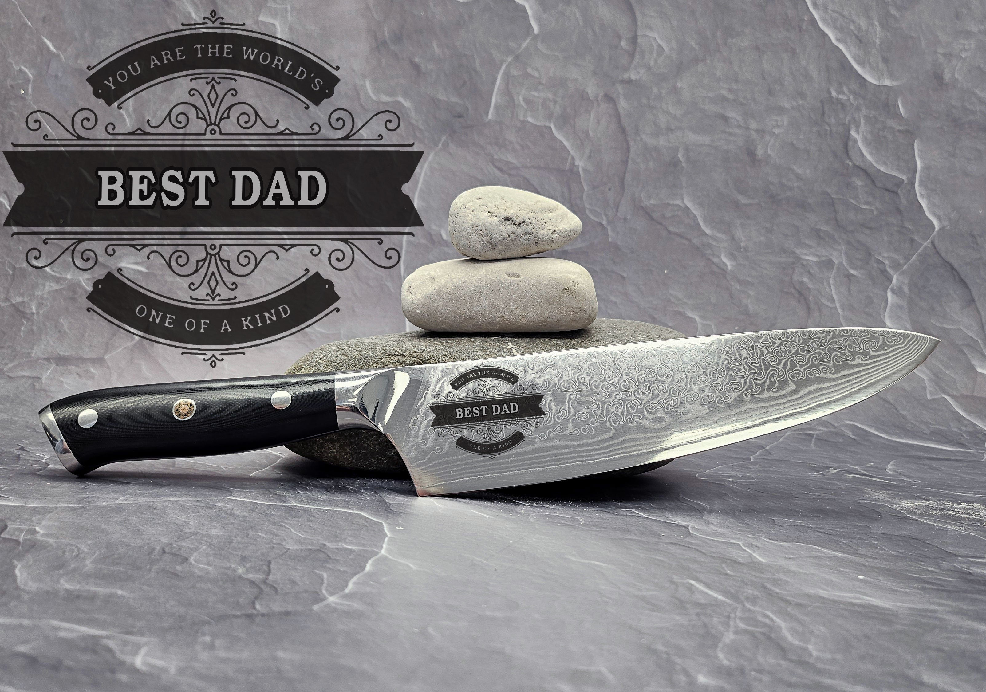 Professional Kitchen Chef& Santoku Knives - Knife with Design