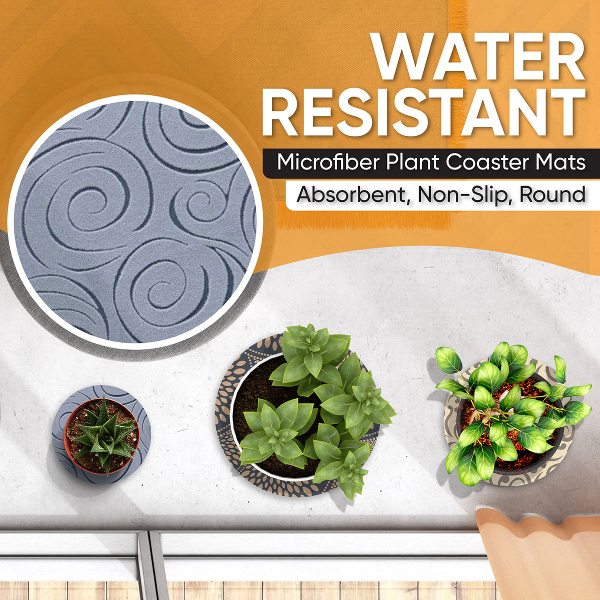 Plant Coasters Set Of Four Multiple Colors and Pattern and Sizes