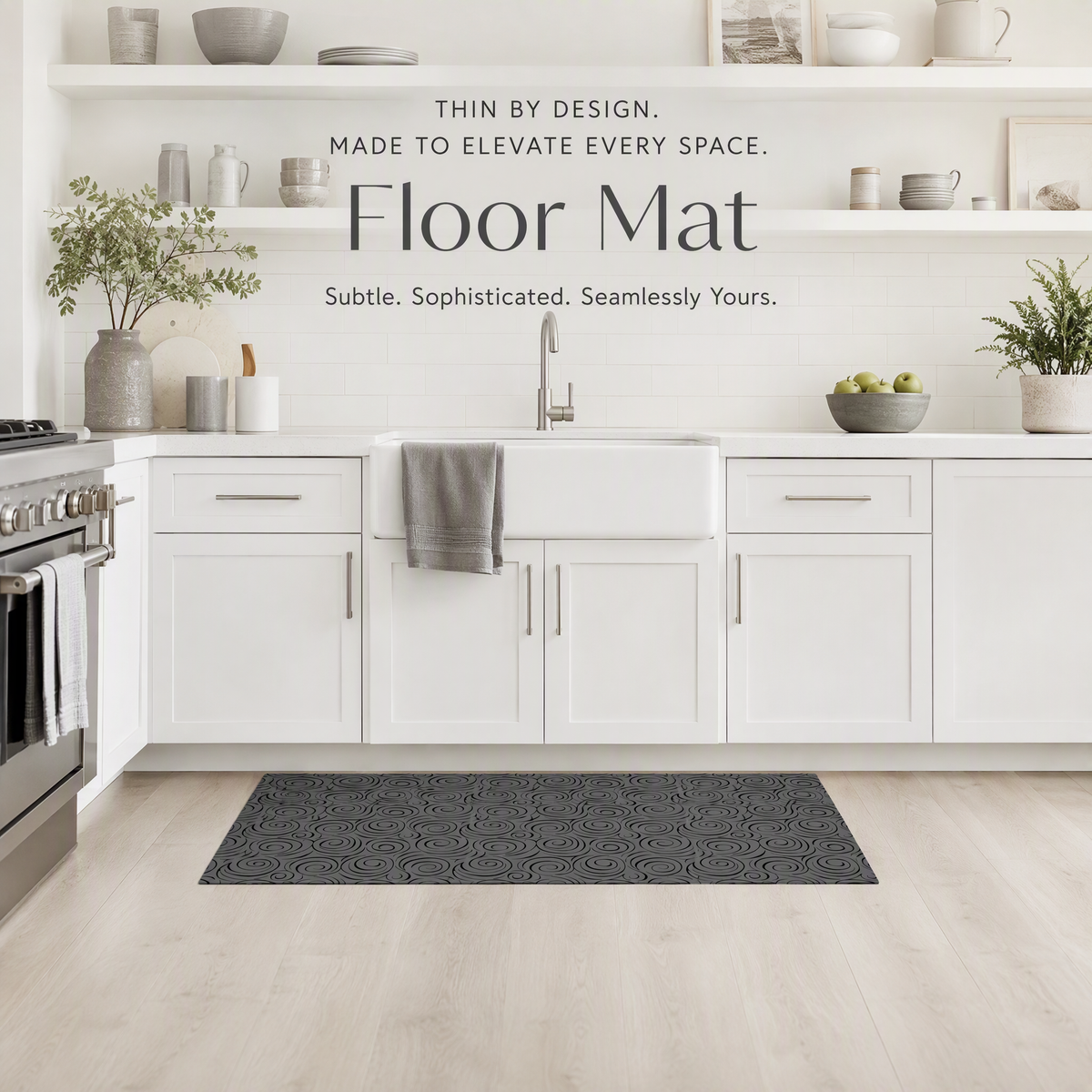 Design 4T ultra-thin floor mat in a kitchen