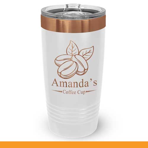 Personalized Tumblers 20 oz with Coffee Design
