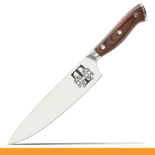 Professional Kitchen Chef’s -Japanese Damascus Print Knife with Personalization Custom Name