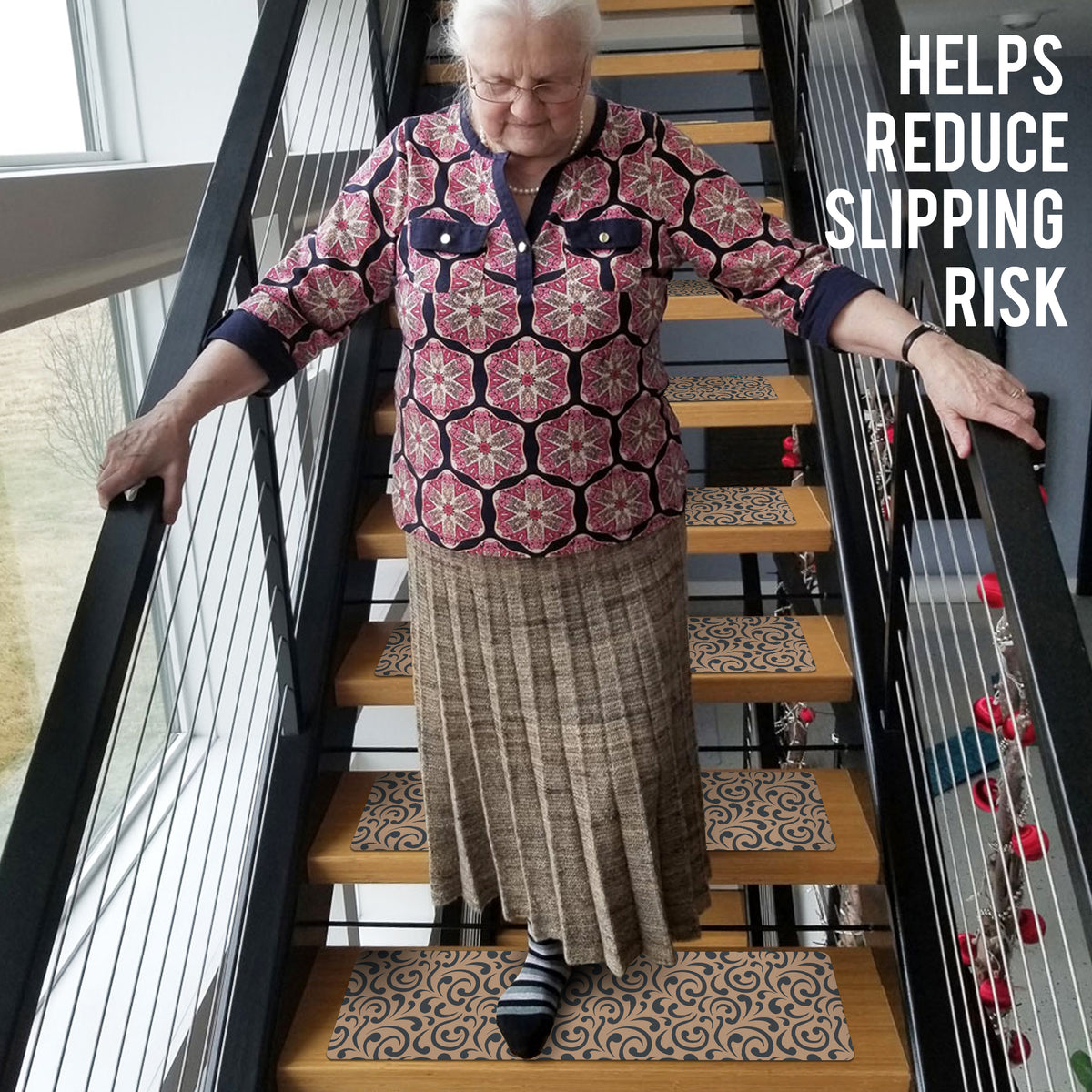 Ultra-Thin Stair Mats 9" x 26" ( 1/10 Inch Thick)