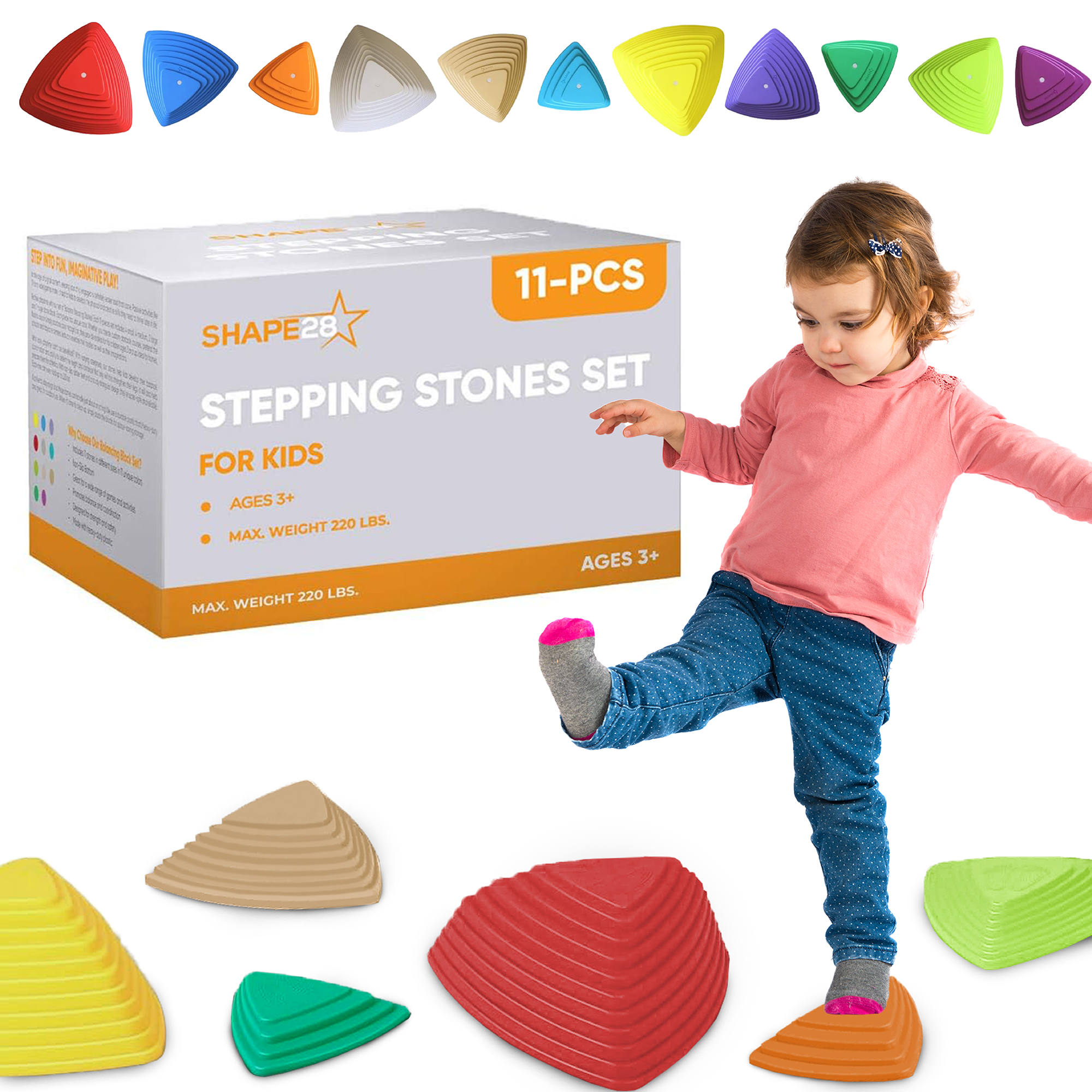 Stepping Stones for Kids - Children's Exercise Equipment 11pcs