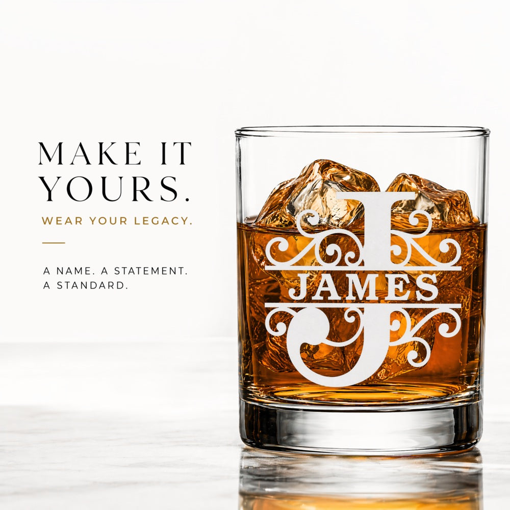 2026 The Royal Crest – Personalized Engraved Monogram Glass