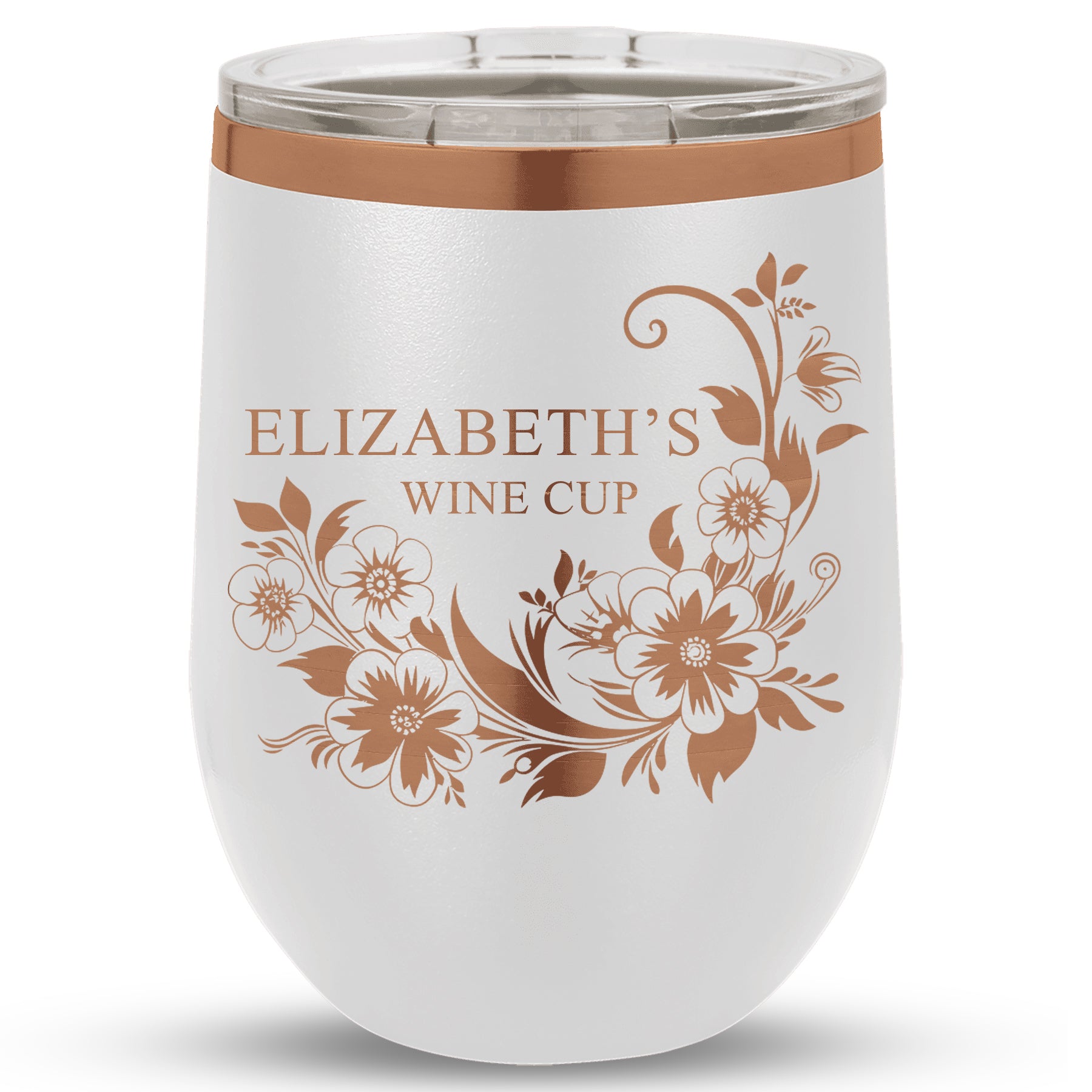 Personalized Wine Tumblers with Lid 12 oz