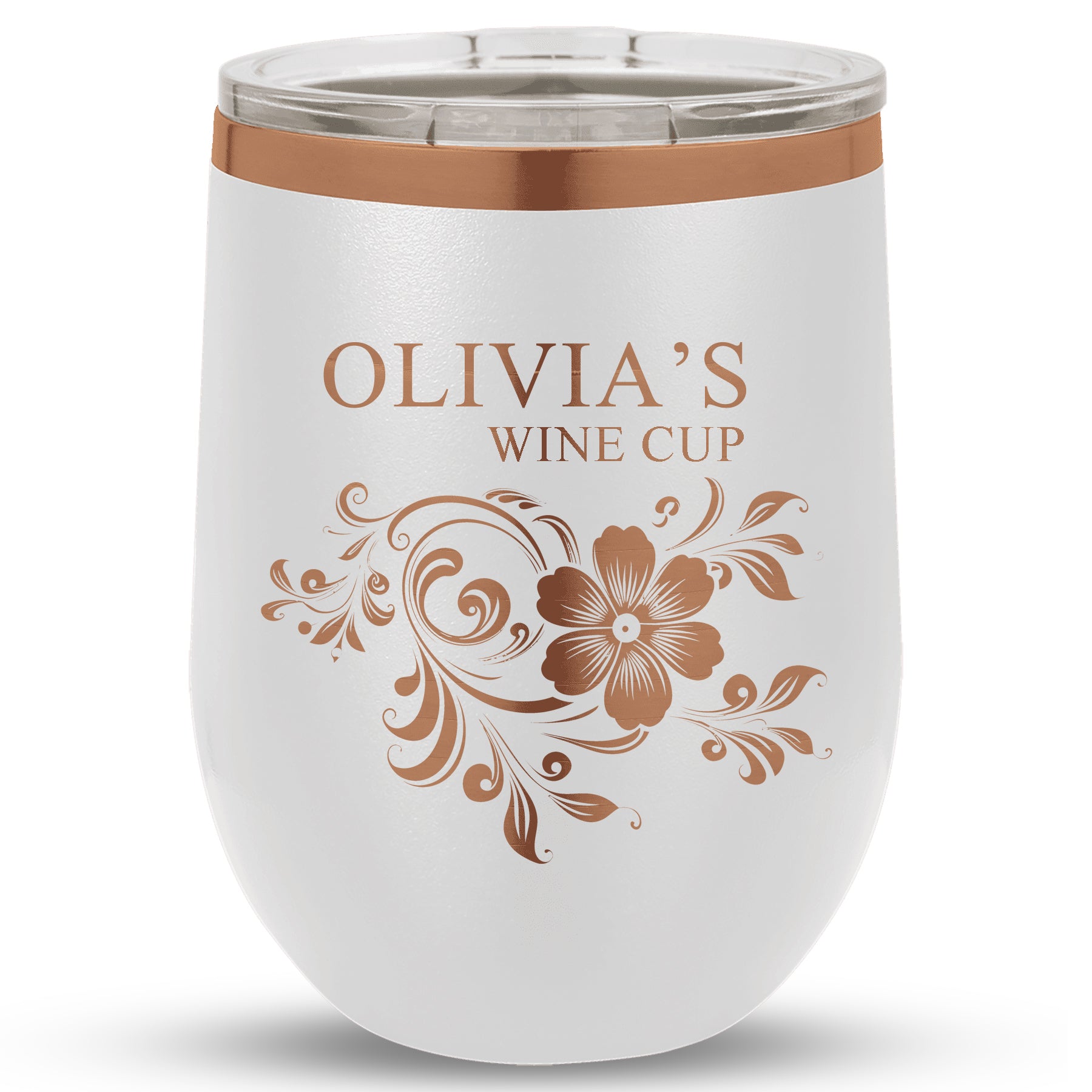 Personalized Wine Tumblers with Lid 12 oz