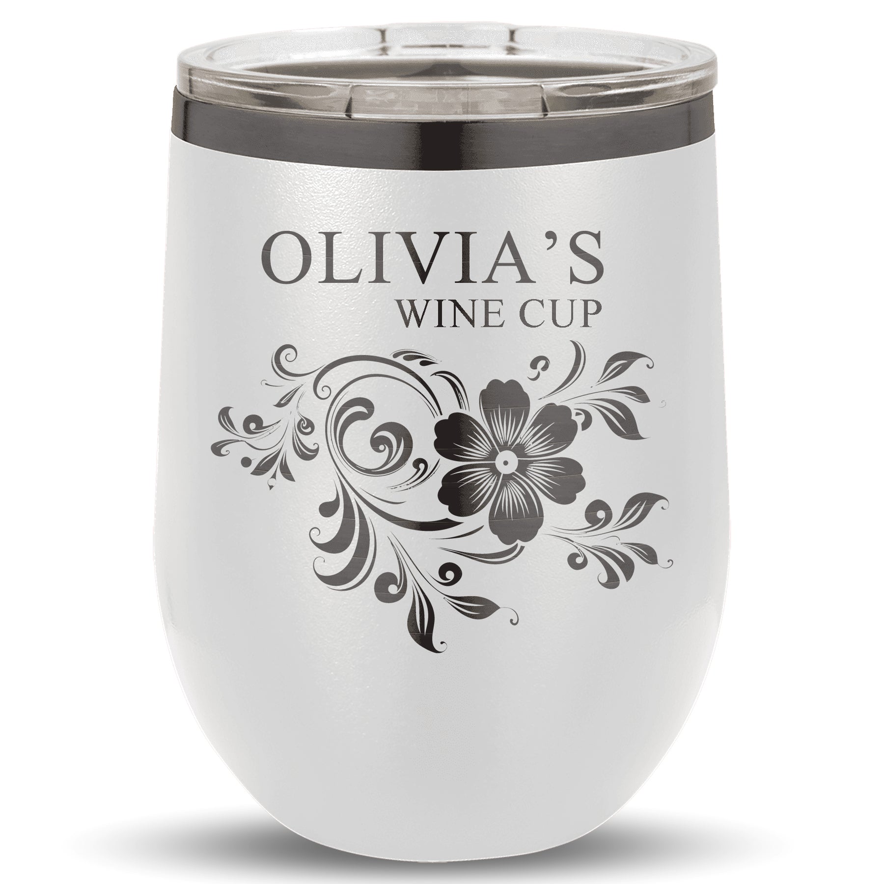 Personalized Wine Tumblers with Lid 12 oz