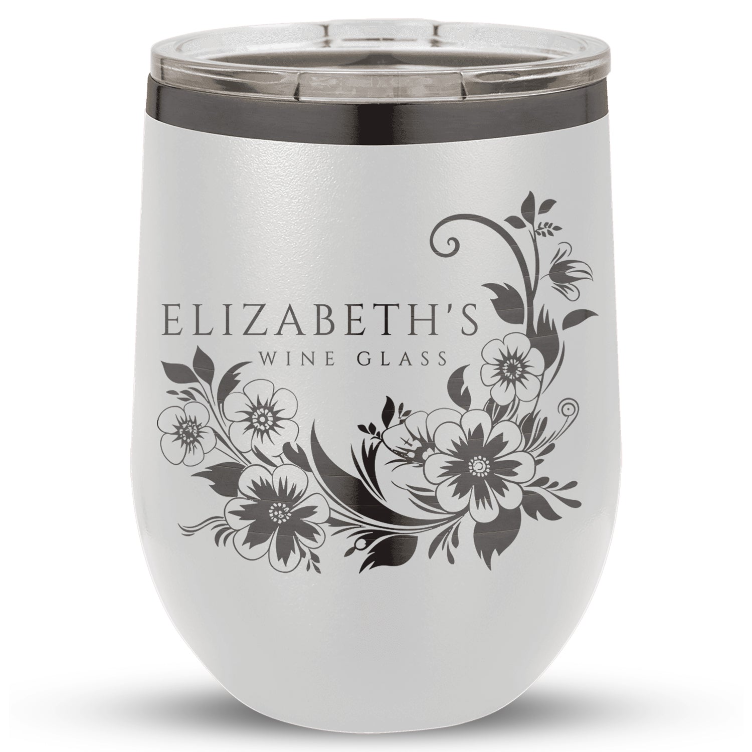 Personalized Wine Tumblers with Lid 12 oz