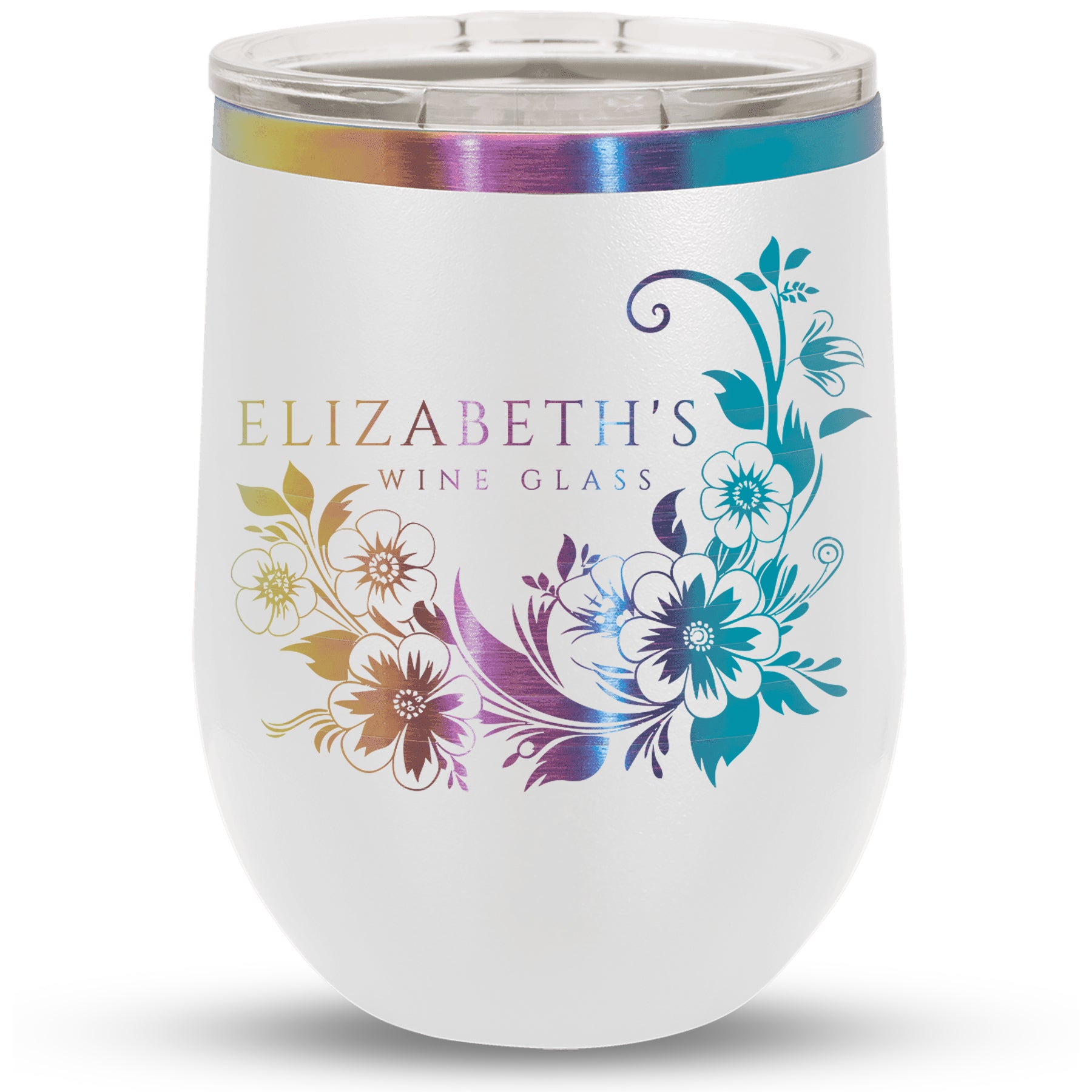 Personalized Wine Tumblers with Lid 12 oz