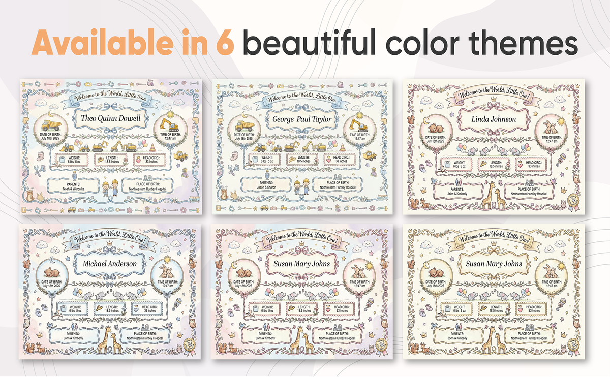 Personalized Birth Certificate Canvas – A Timeless Keepsake