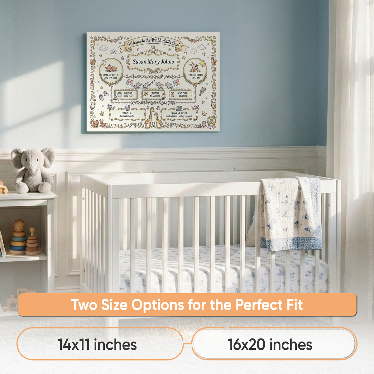 Personalized Birth Certificate Canvas – A Timeless Keepsake
