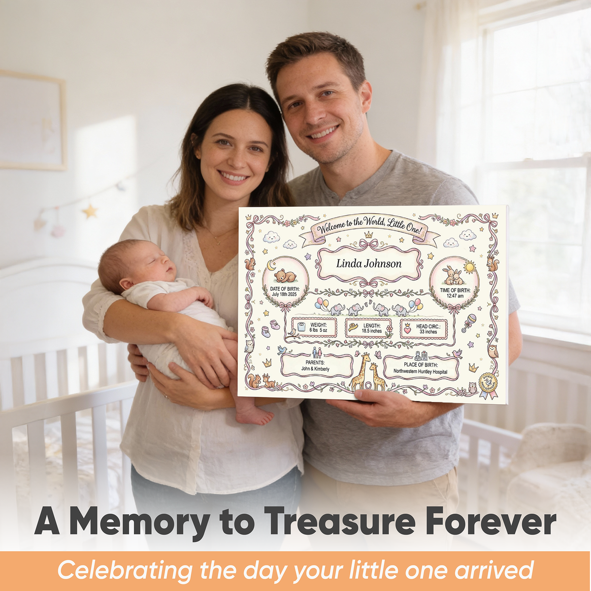 Personalized Birth Certificate Canvas – A Timeless Keepsake